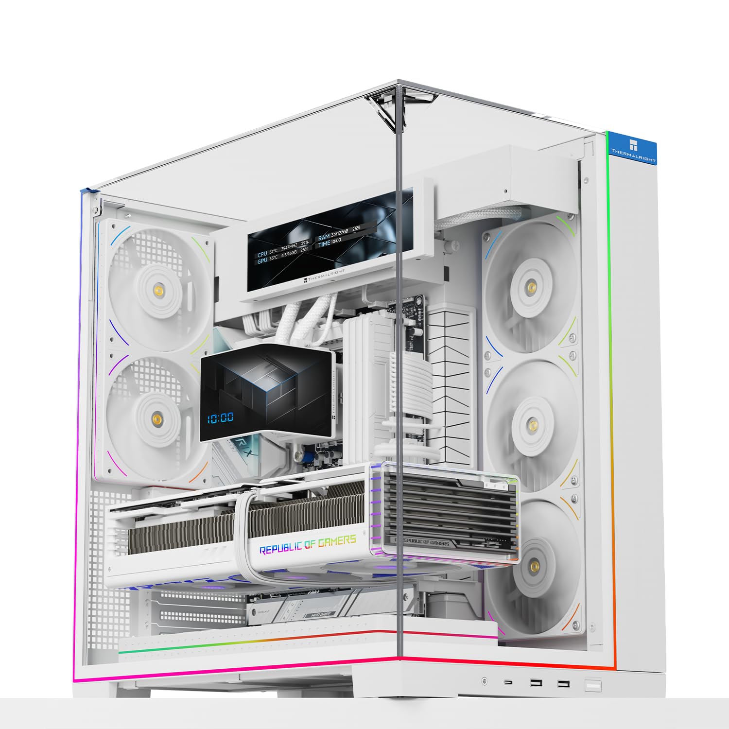 TR A70 White Computer case mesh ad alte prestazioni e montaggio multiplo, ideale per il fai da te e workstation professionali, con eccellente dissipazione del calore in bianco
