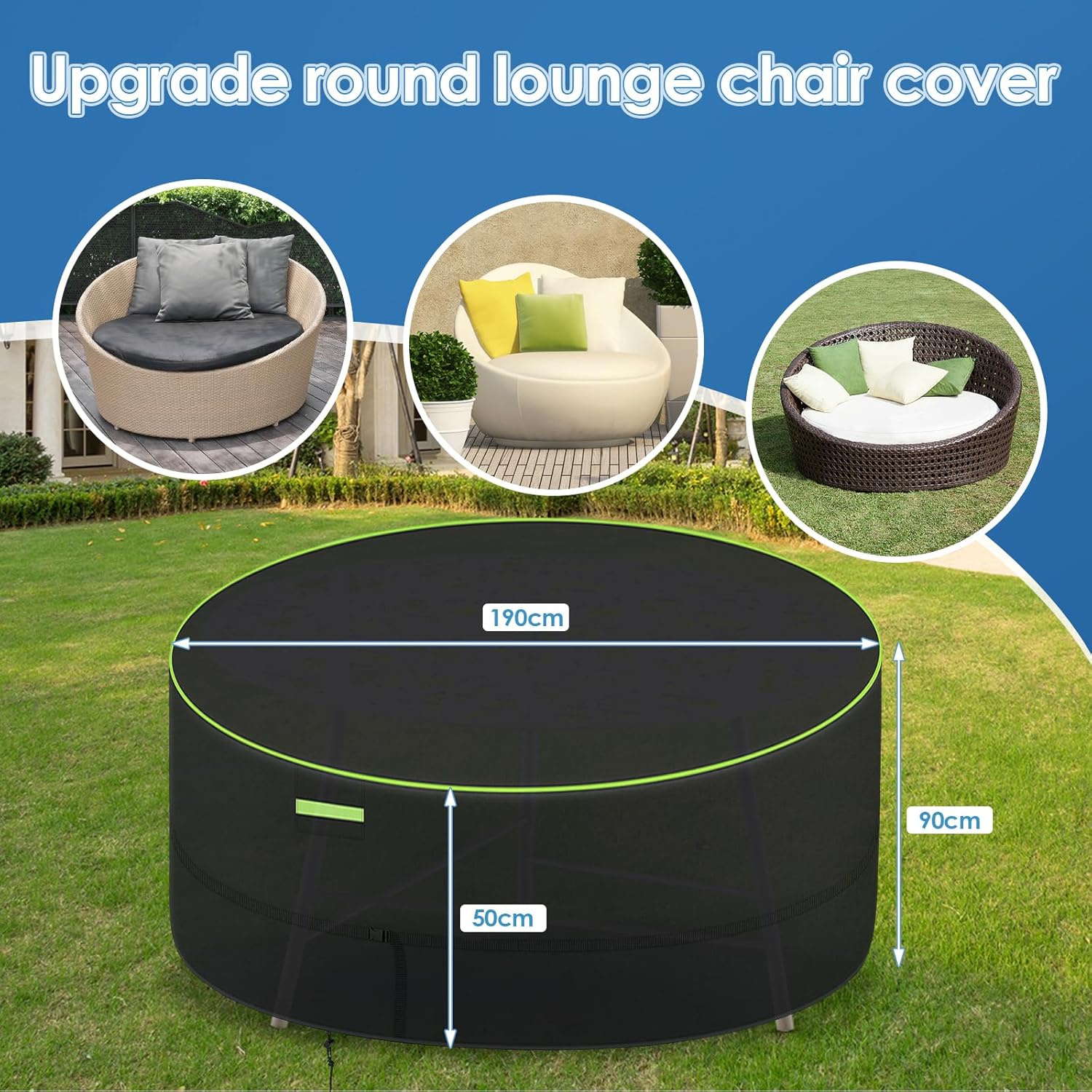 Garprovm Telo Copertura Isola del Sole Rotondo - immagine 2