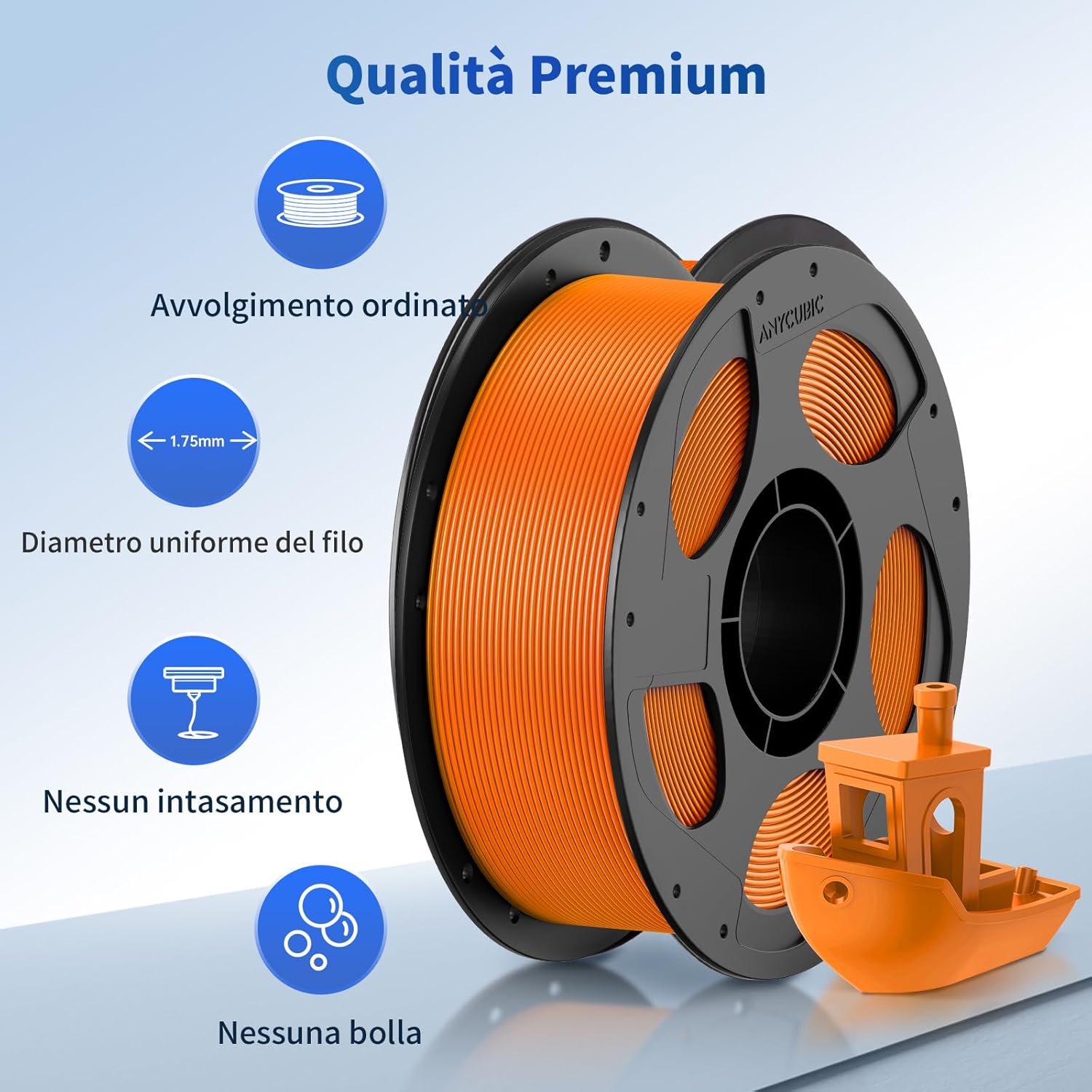 Anycubic Filamento PLA 1.75mm per Stampante 3D, 4KG - immagine 3