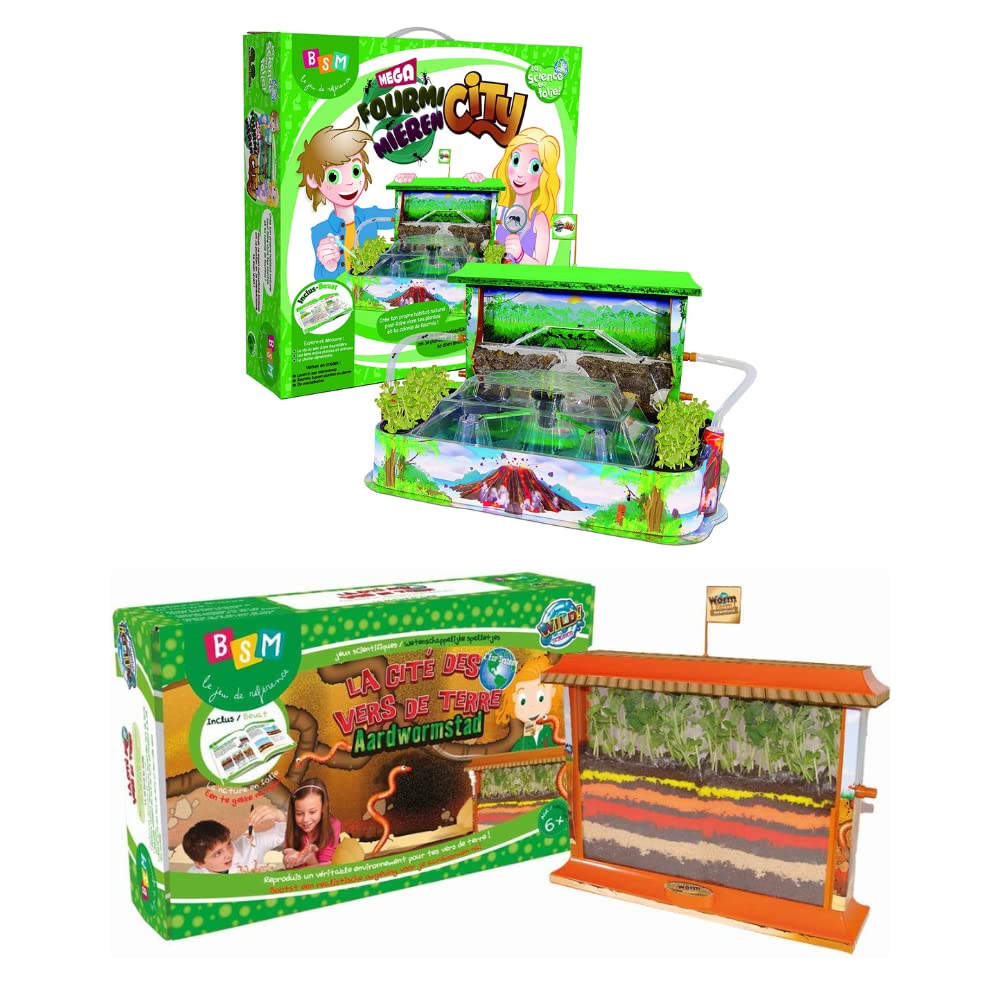 Bsm - Set 2 Giochi Scientifici: Regno Formiche + Città Vermi