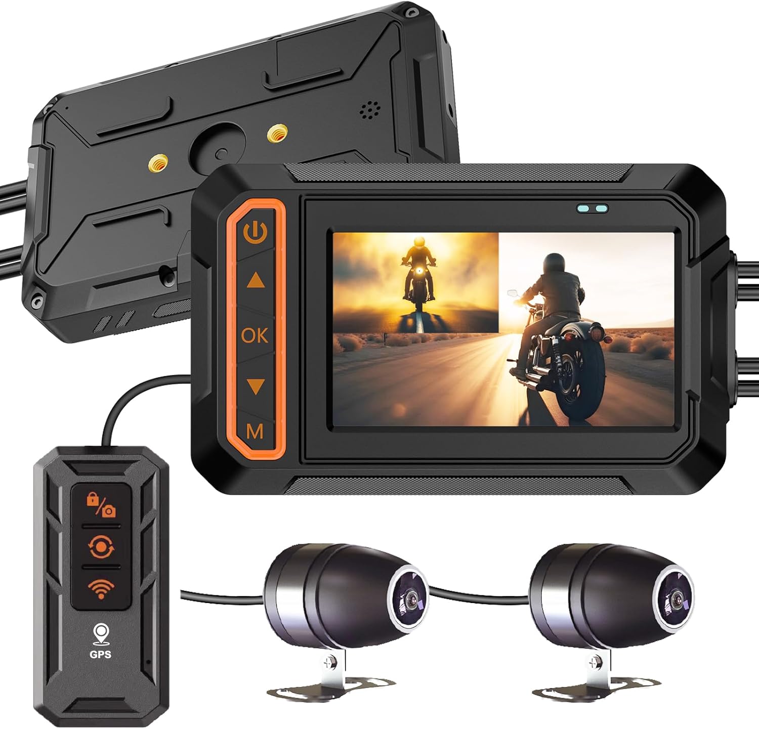 Ydi Dash Cam Moto Anteriore e Posteriore 1080P - immagine 1