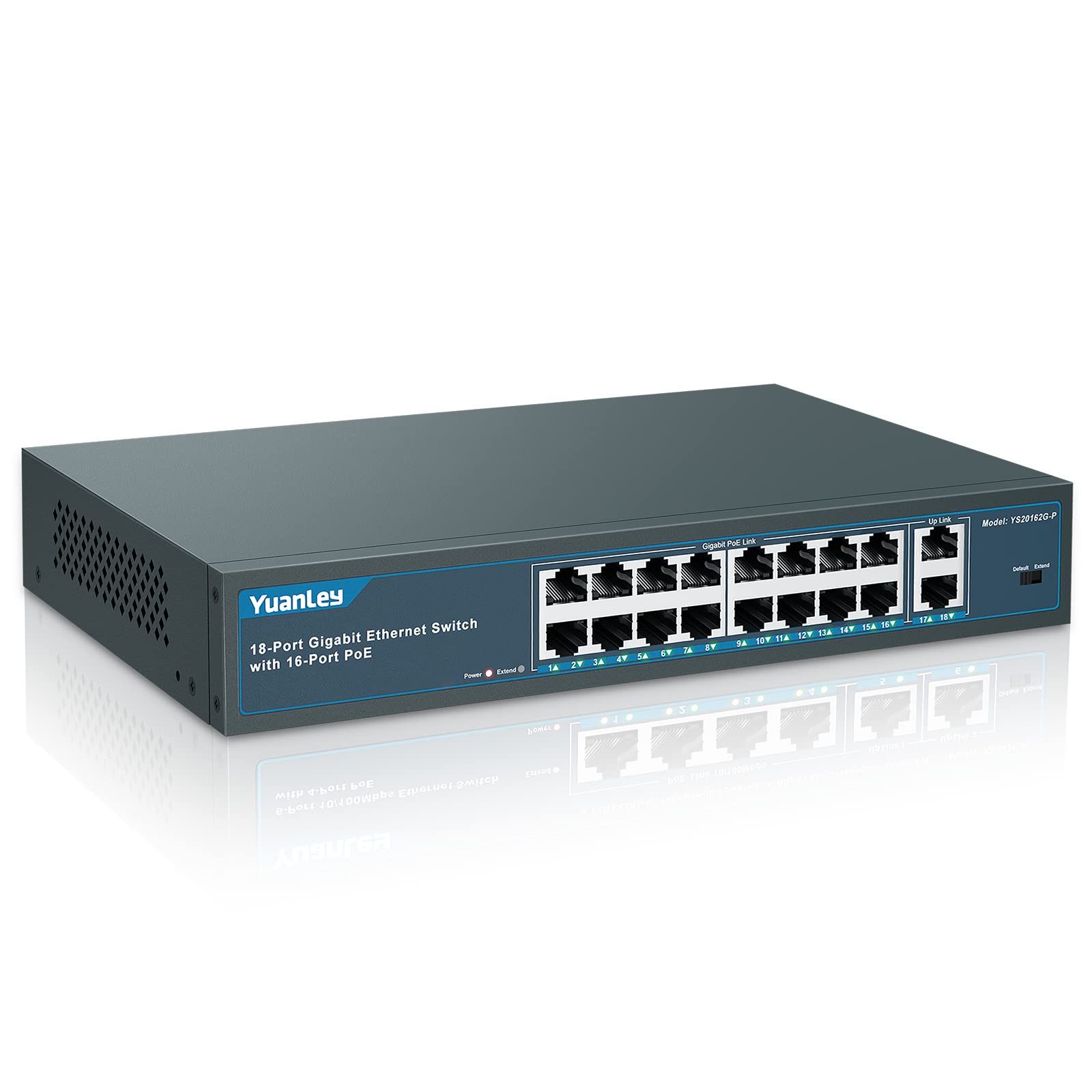 Yuanley Switch Gigabit PoE 18 Porte 250W