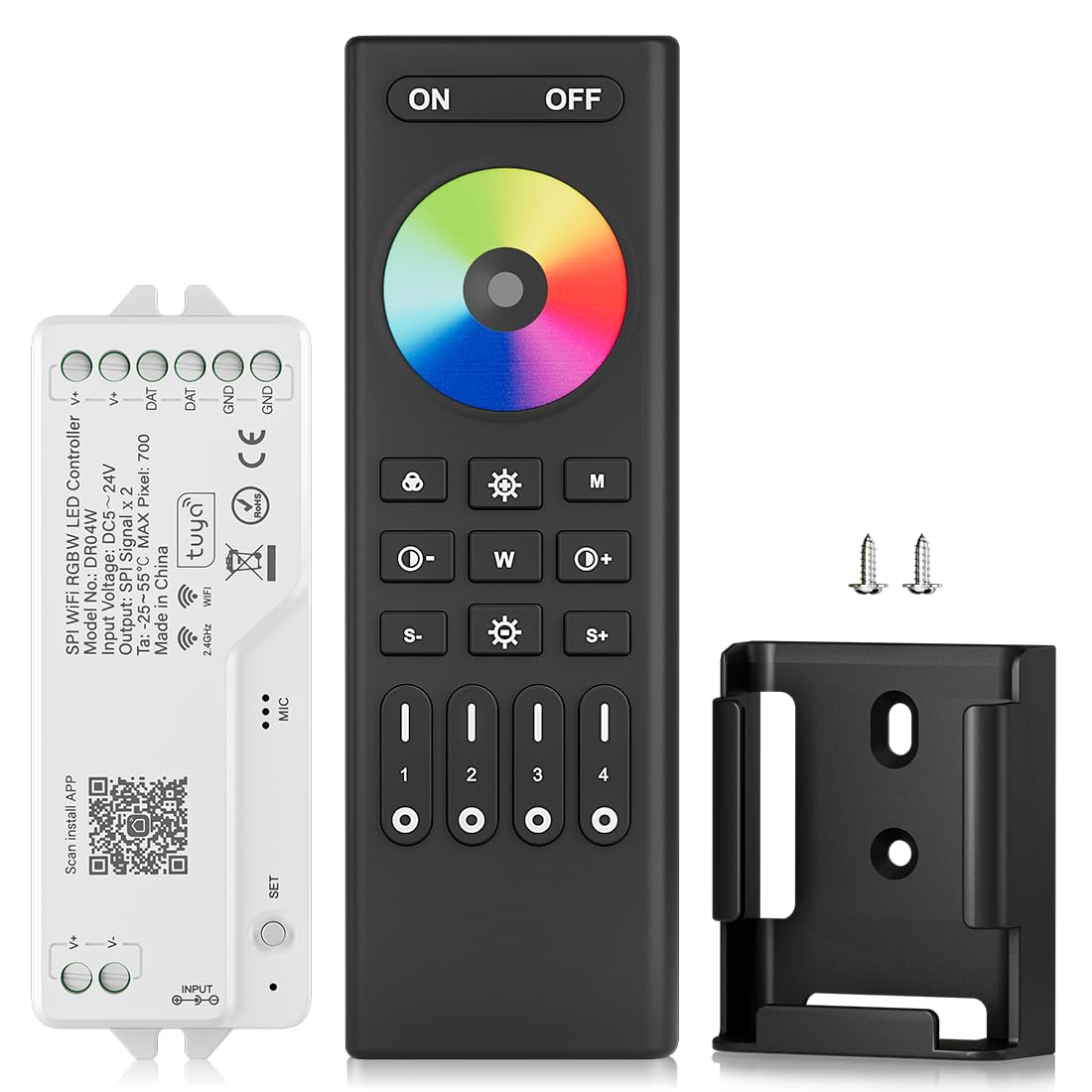 Btf-lighting 2.4G WiFi SPI RGBW Controllore LED DR04W