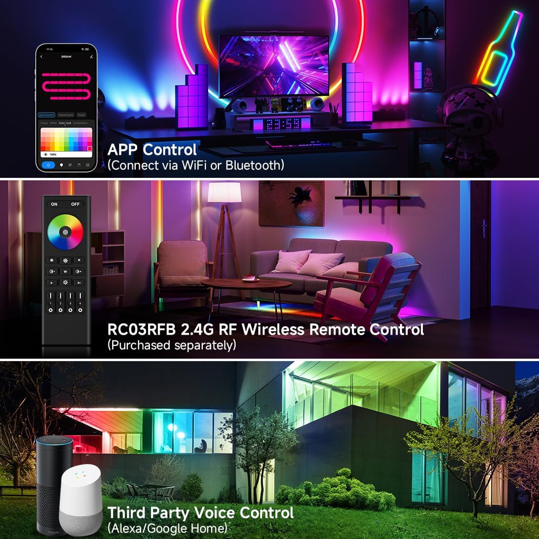 Btf-lighting 2.4G WiFi SPI RGBW Controllore LED DR04W - immagine 4