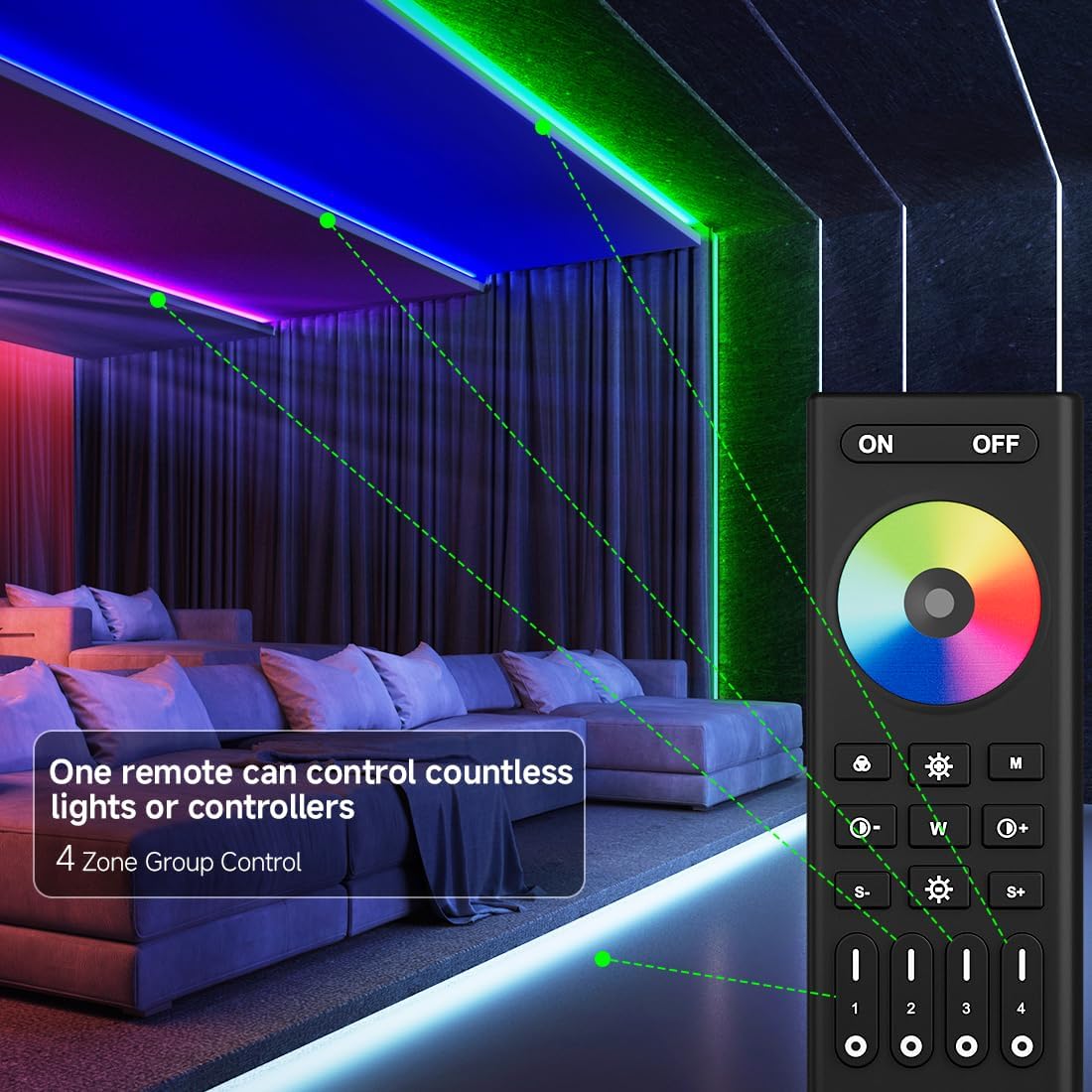 Btf-lighting 2.4G WiFi SPI RGBW Controllore LED DR04W - immagine 5