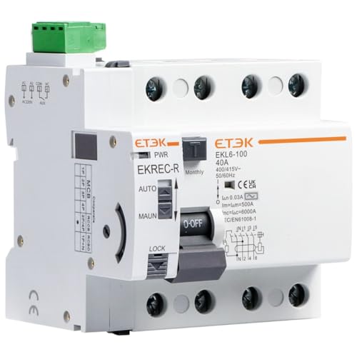 Differenziale Auto Riarmabile Trifase 4P 40A 30mA 6Ka