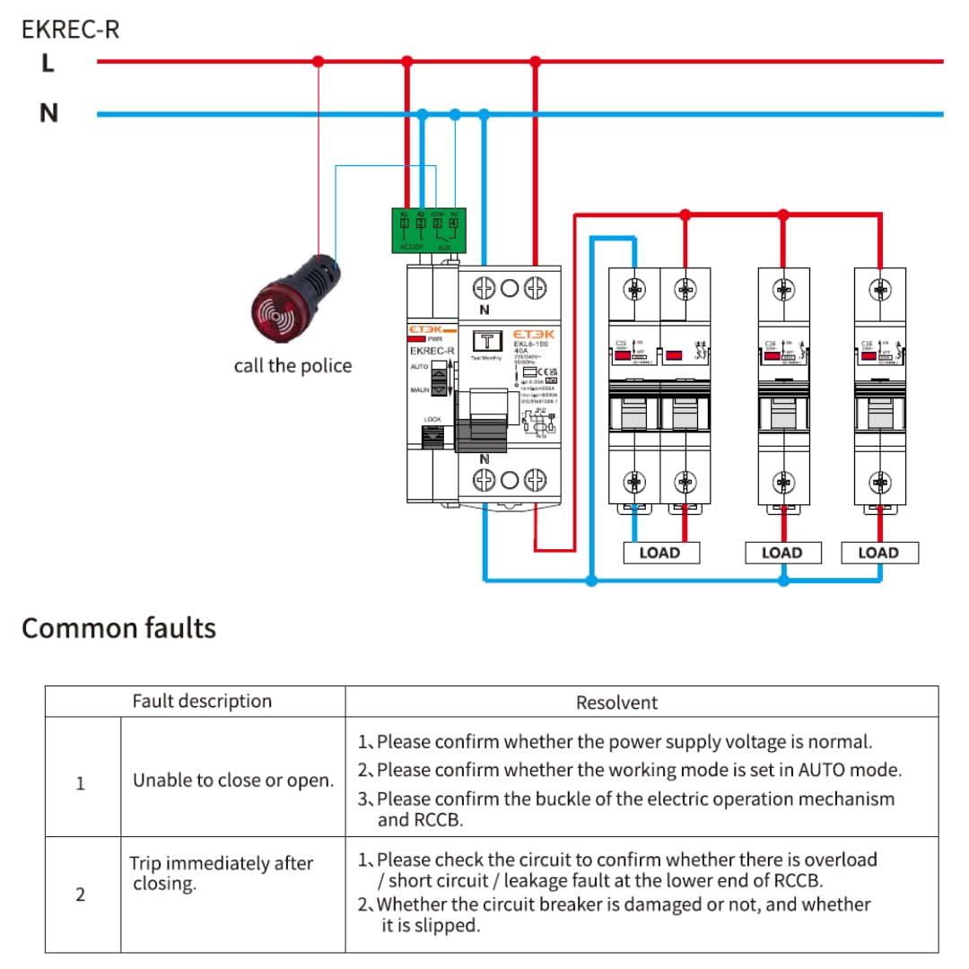 Differenziale Auto Riarmabile Trifase 4P 40A 30mA 6Ka - immagine 7