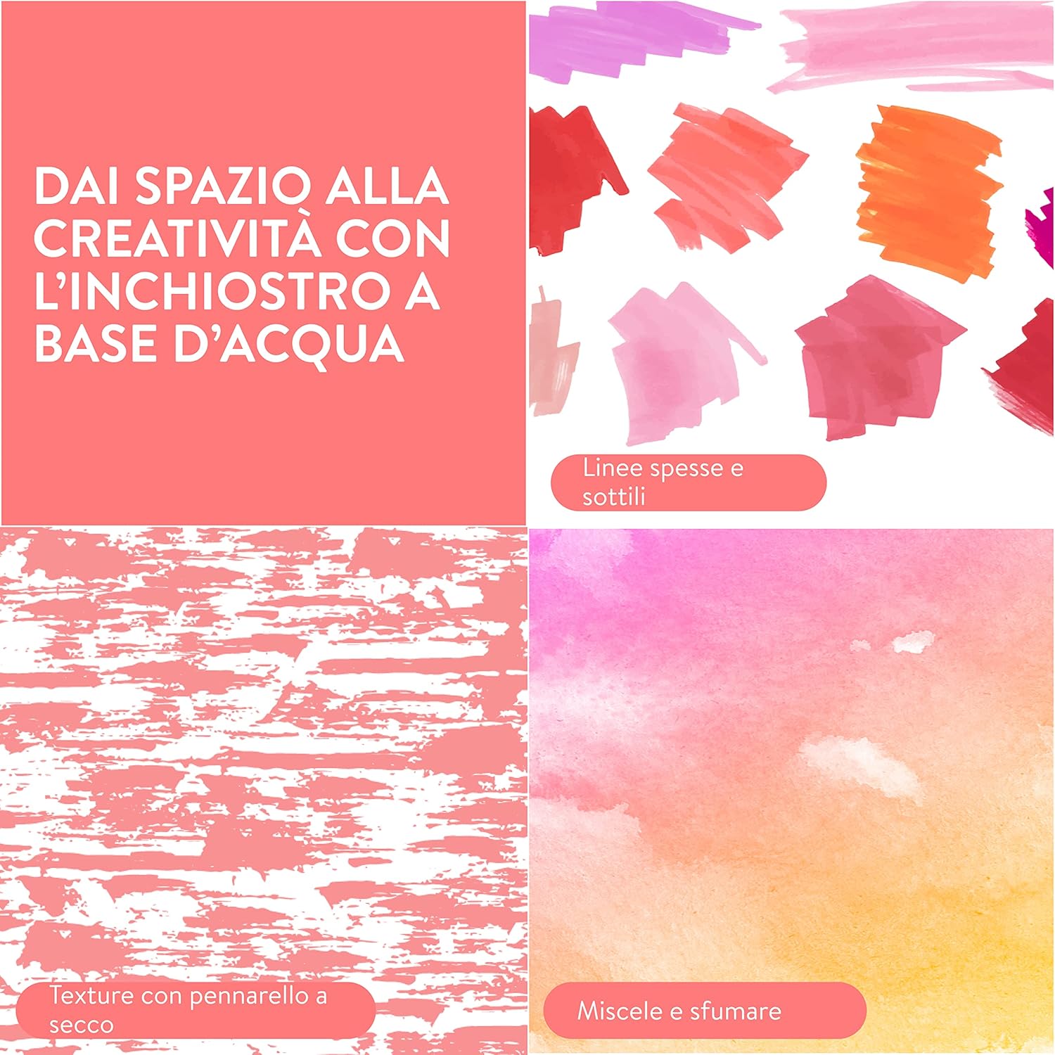 Int!rend Pennarelli Lettering Acquerellabili Set 51 pz - immagine 4