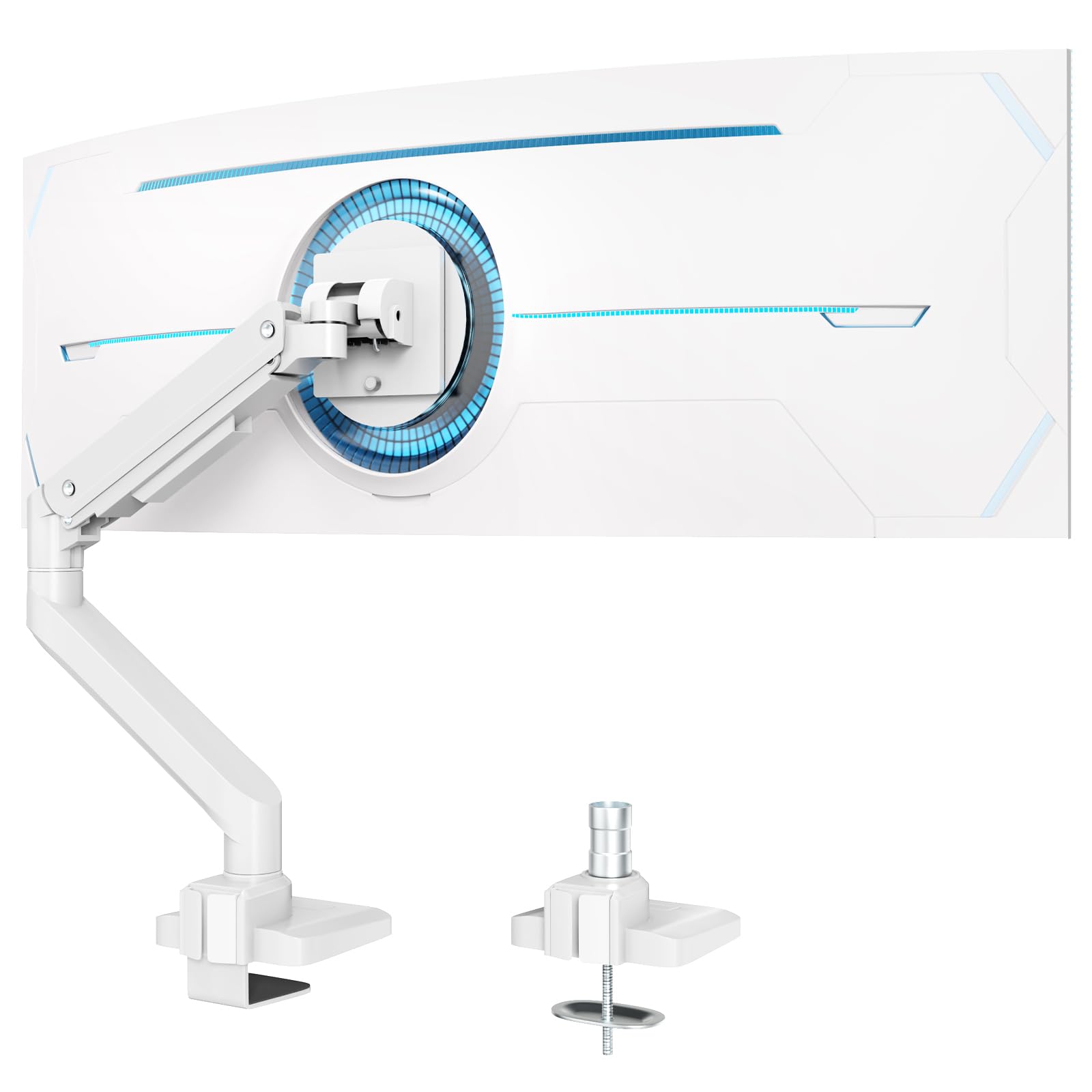 Supporto Monitor a Molla a Gas 17-49 pollici, Bianco