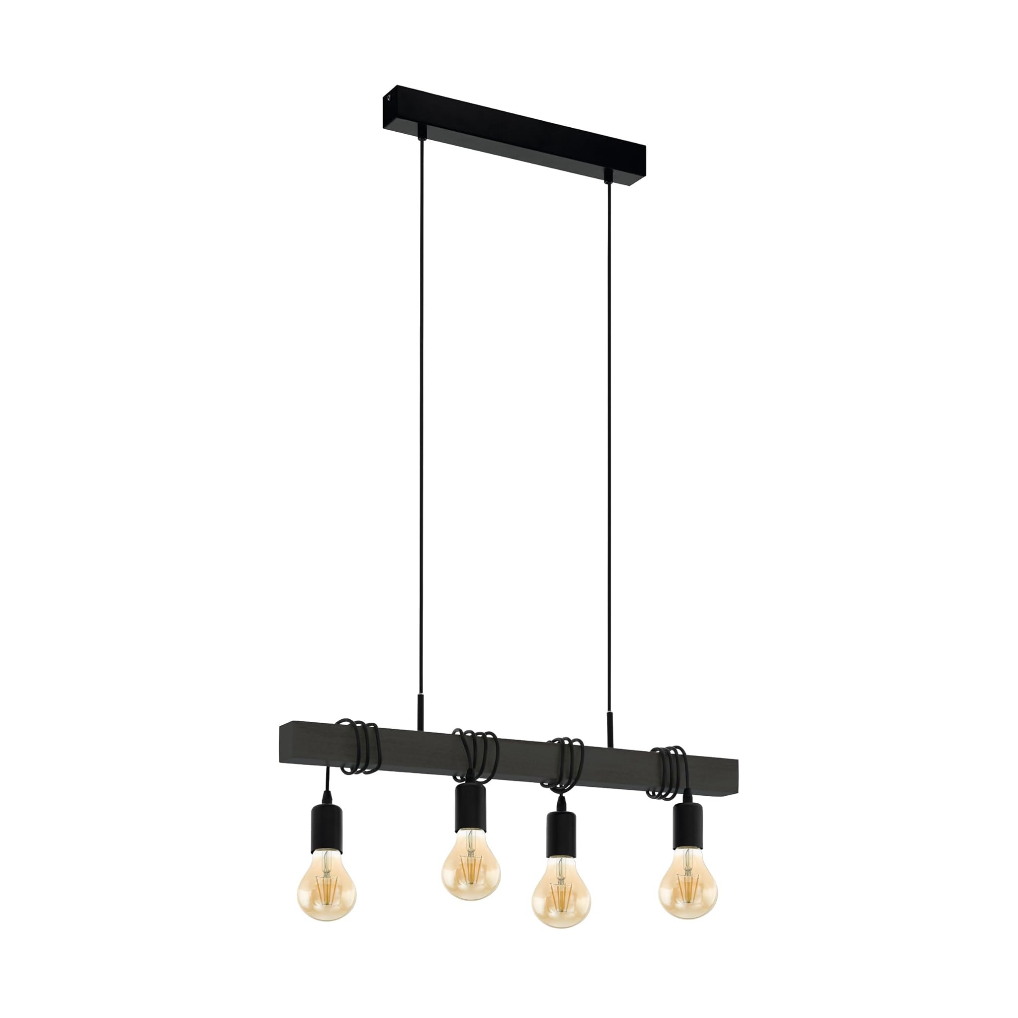 Eglo Lampada a Sospensione LED Townshend 4 Luci, Nera