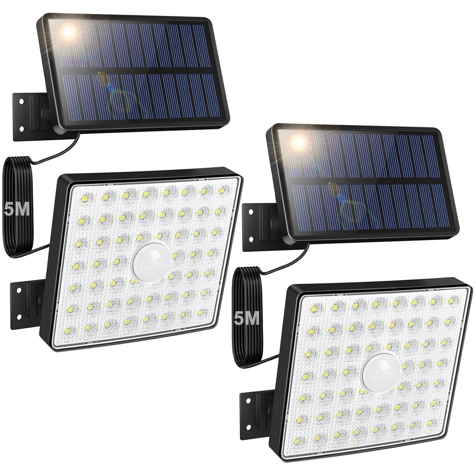 Moman Faretti Solari a LED da Esterno - 2 Pezzi