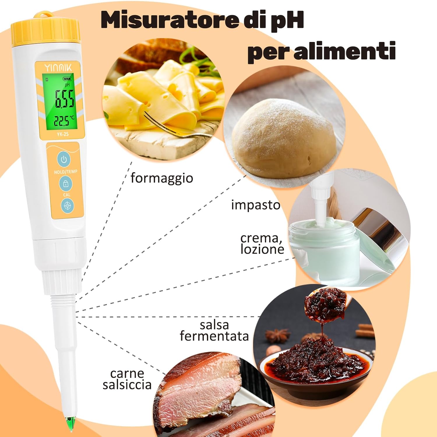 Misuratore pH Impermeabile per Alimenti - immagine 4