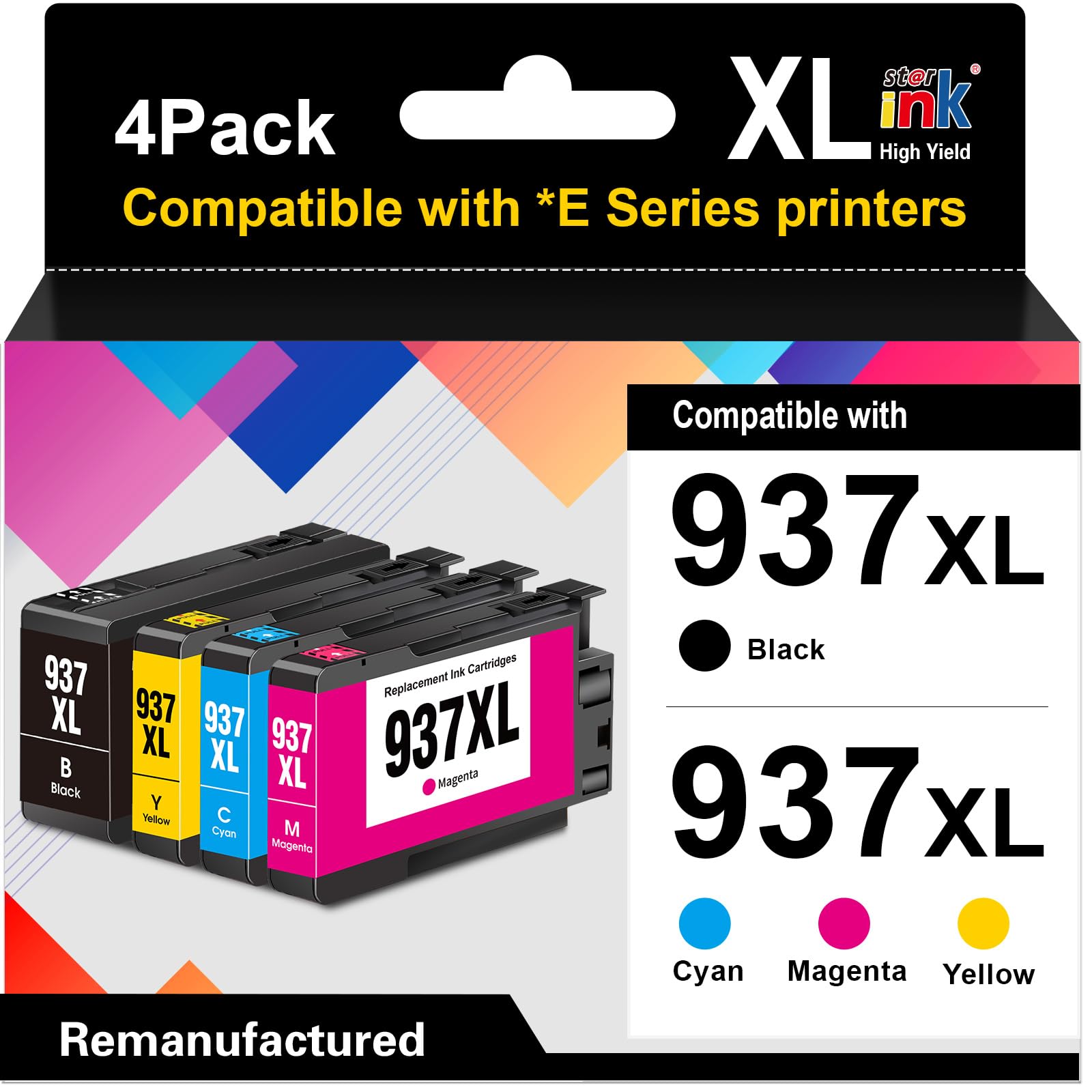 Starink 937XL - 4 Cartucce Compatibili HP 937 XL937e