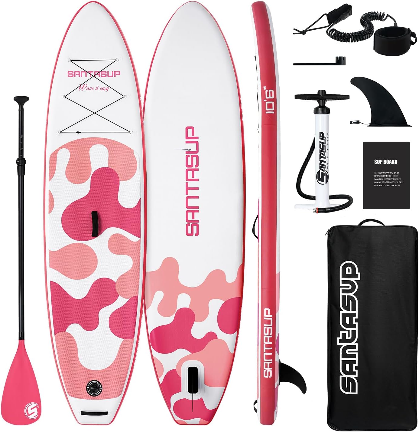 Santasup Tavola Stand Up Paddle Gonfiabile, Blu - immagine 1