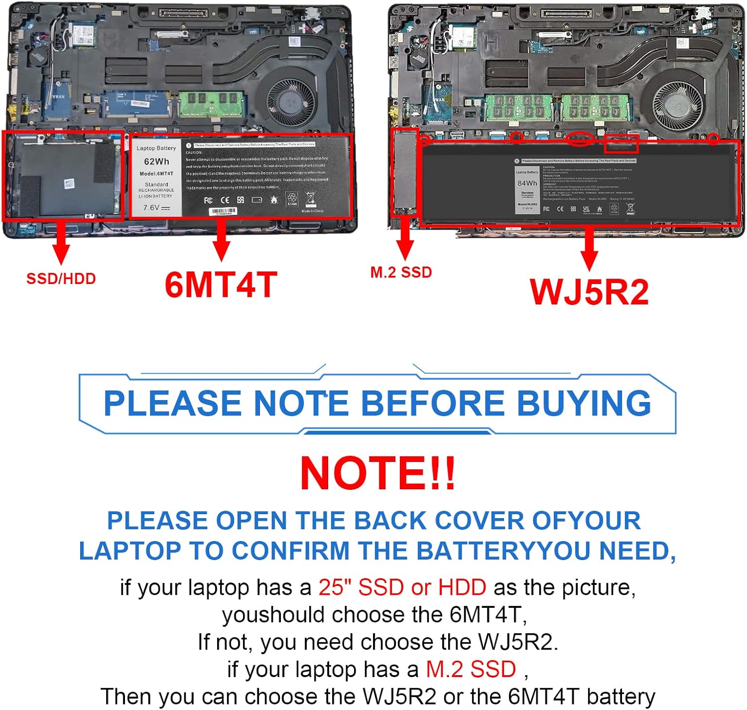 Asuncell Batteria Laptop 6MT4T per Dell Latitude E5470 E5570 - immagine 5
