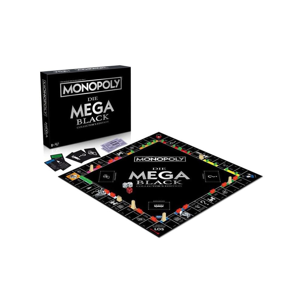 Mega Monopoly Black Edition - Gioco da Tavolo per 6 Giocatori, Età 8+