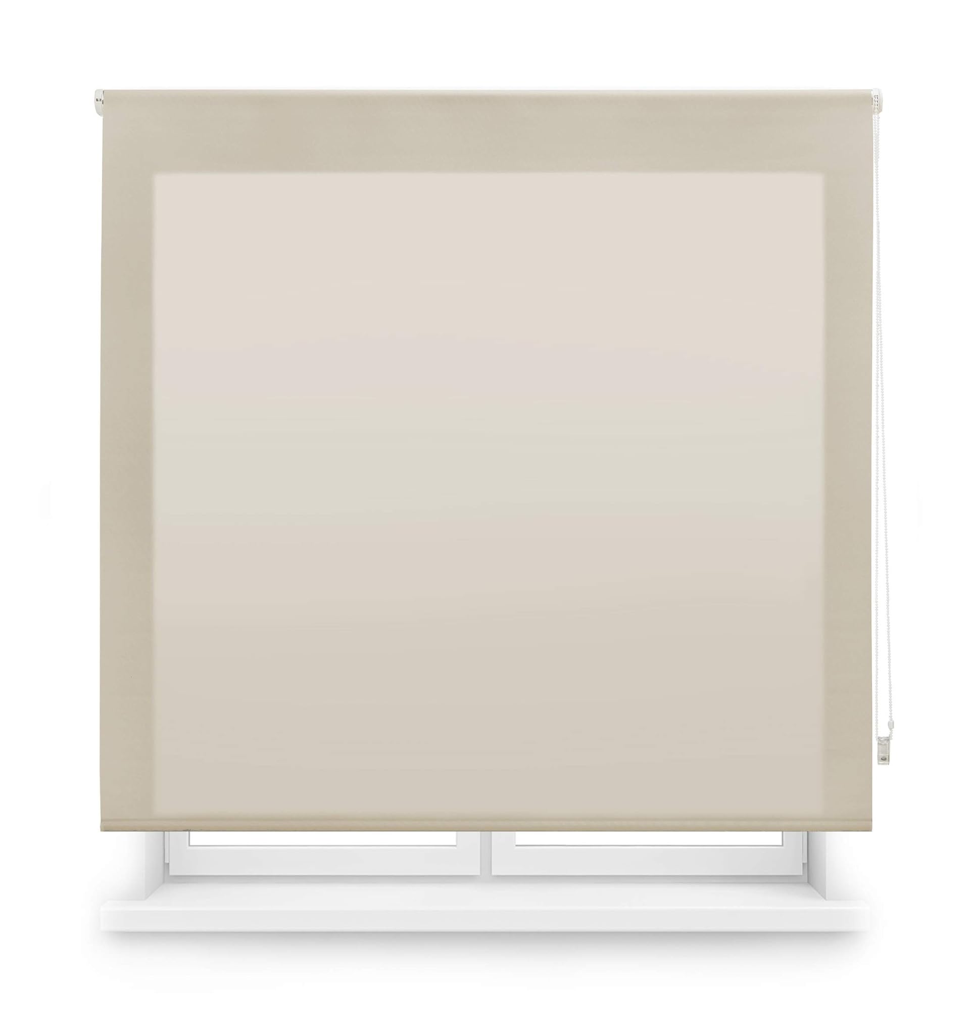 Blindecor Ara - Tenda a Rullo Traslucida Tinta Unita, Marrone Chiaro