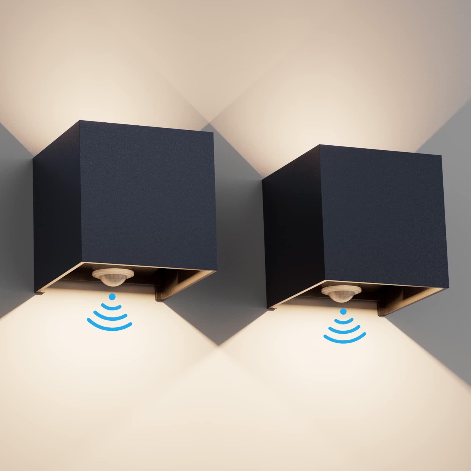 Klighten Applique da Parete 12W con Sensore di Movimento (2 pz)