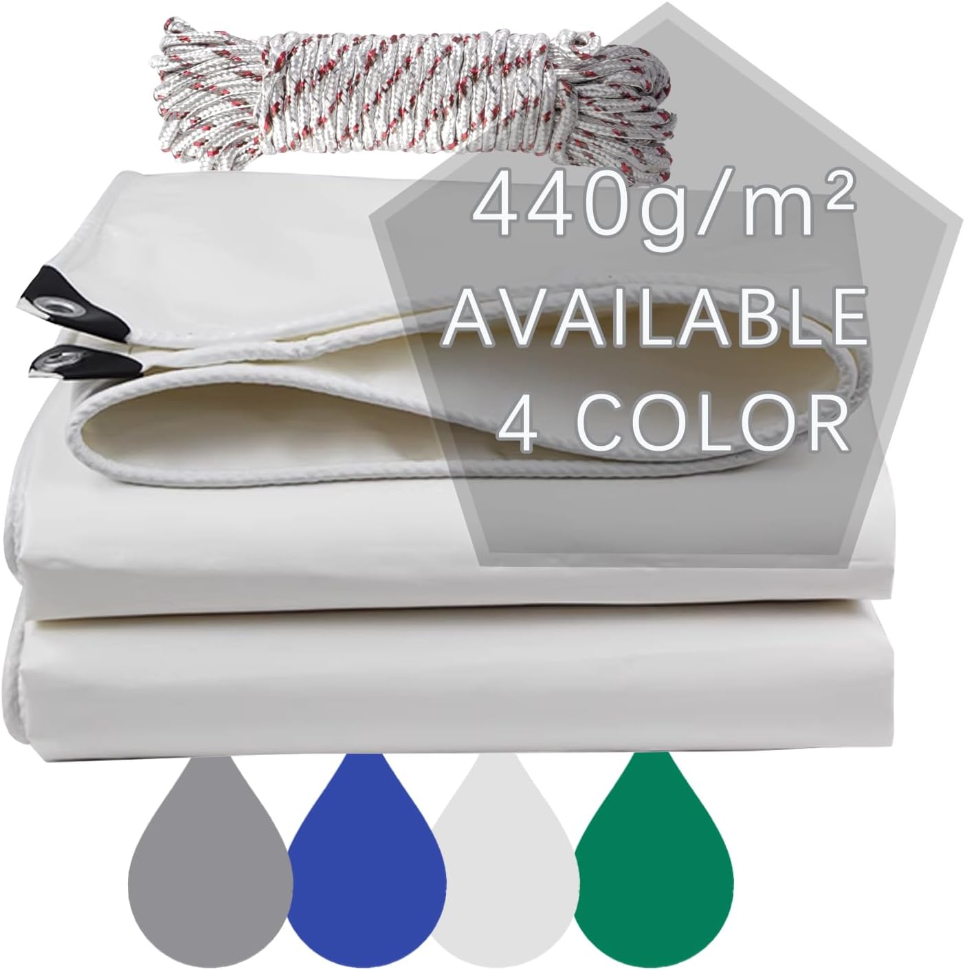 Tende per Esterno Impermeabili in PVC 440 g/m² Bianco