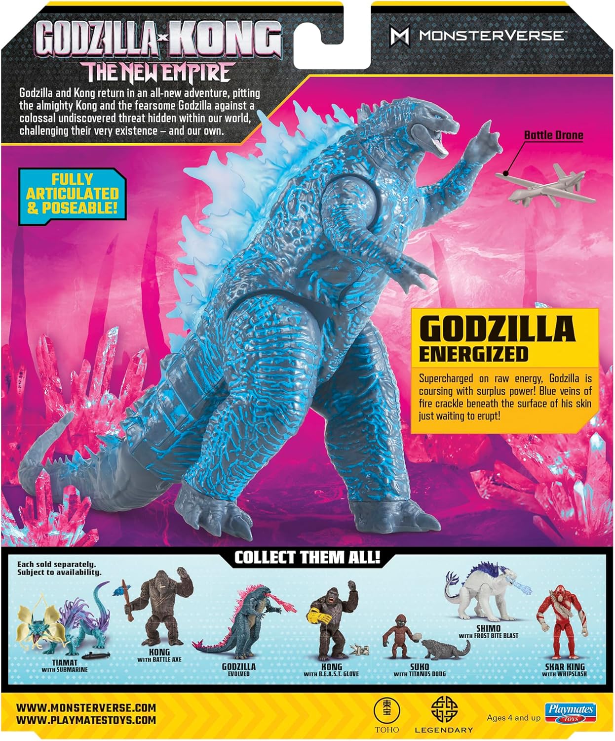 MonsterVerse Godzilla x Kong - Personaggio Energized Godzilla 15cm - immagine 3