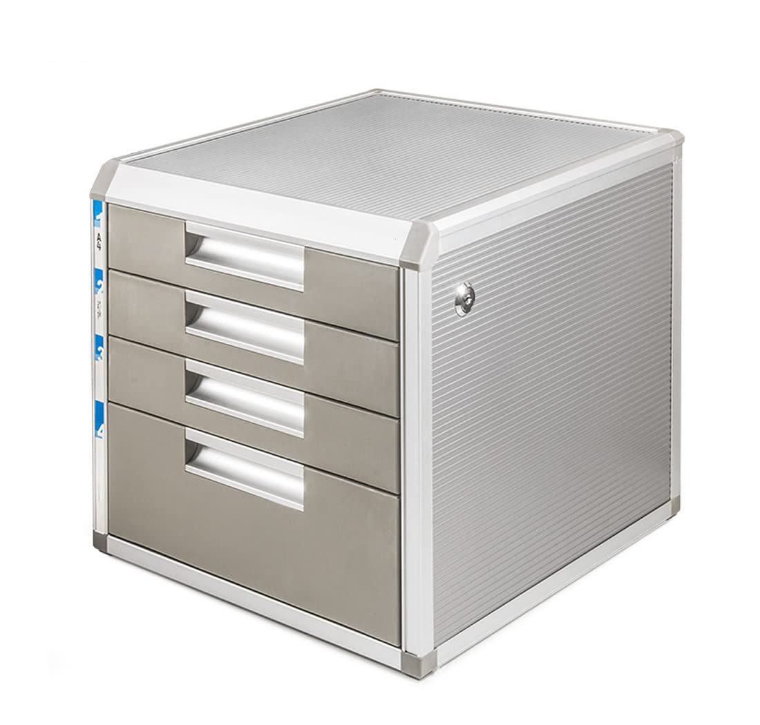 Tuka-i-akut Cassettiera Metallo 4 Cassetti con Serratura