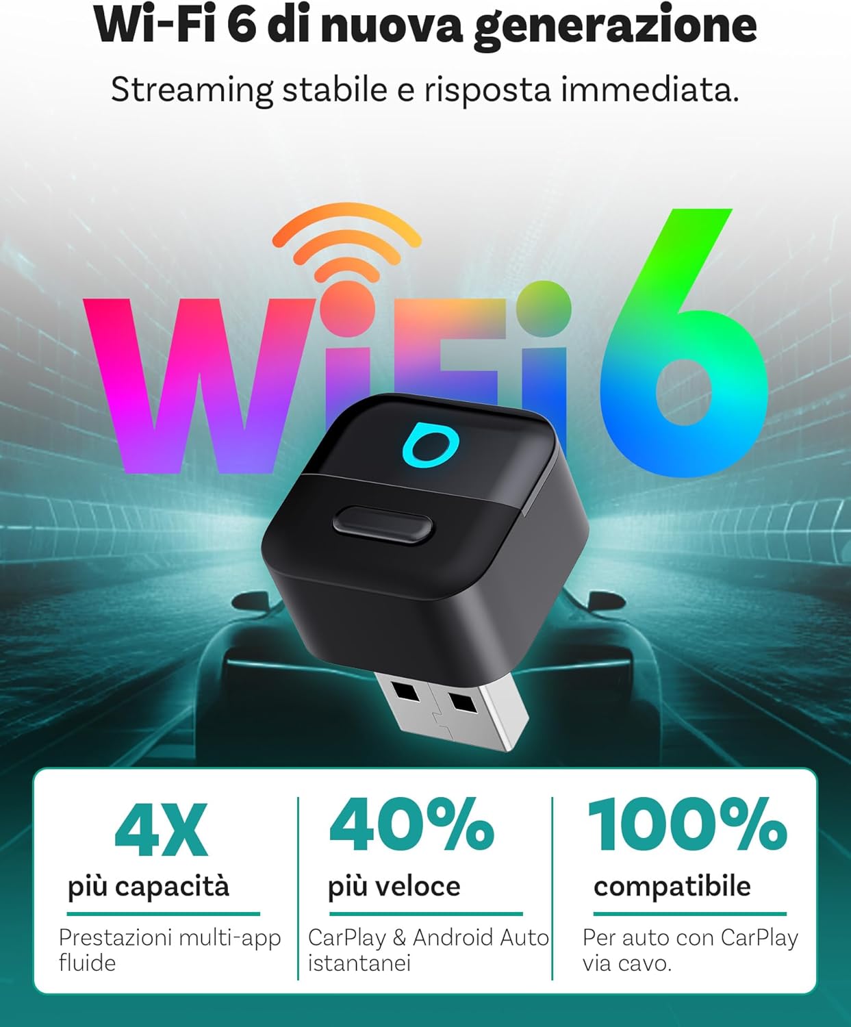 Ottocast Mini Pico 2026 - Adattatore Wireless 2-in-1 CarPlay & Android Auto - immagine 4
