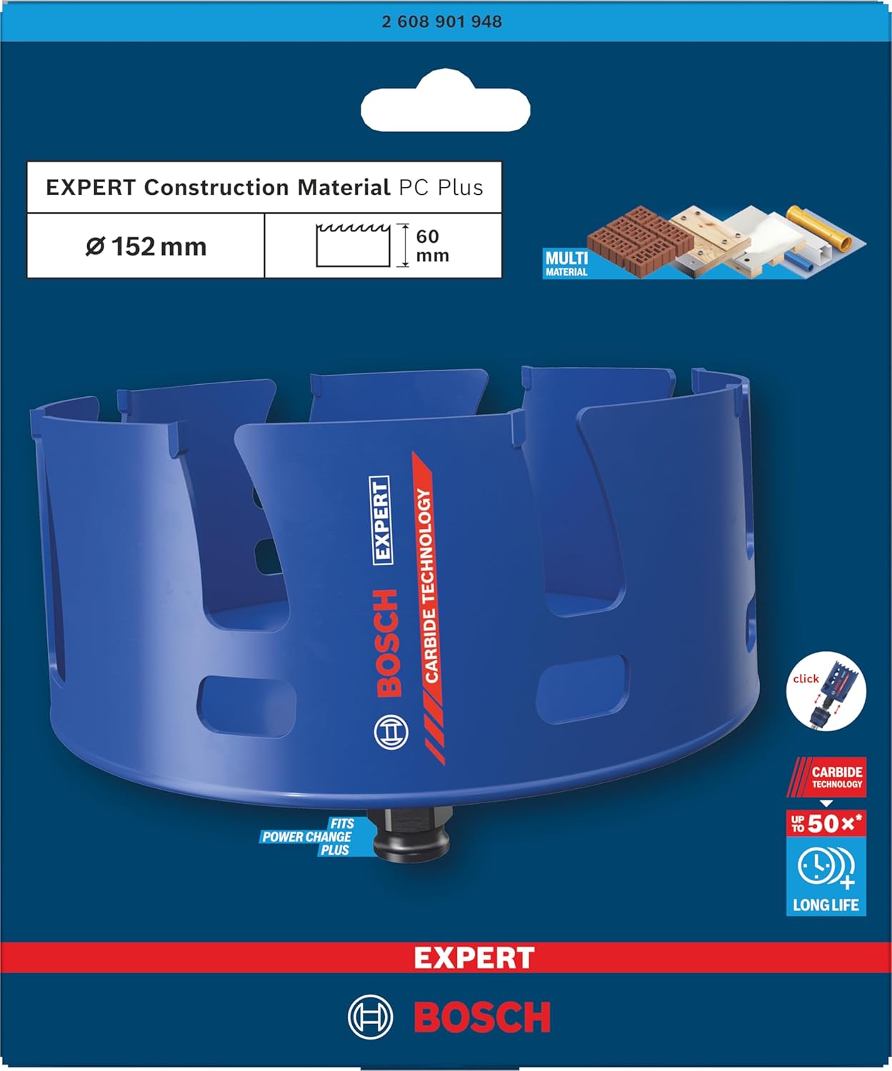 Bosch EXPERT Construction Material PC Plus - Sega a Tazza Ø 152mm - immagine 2