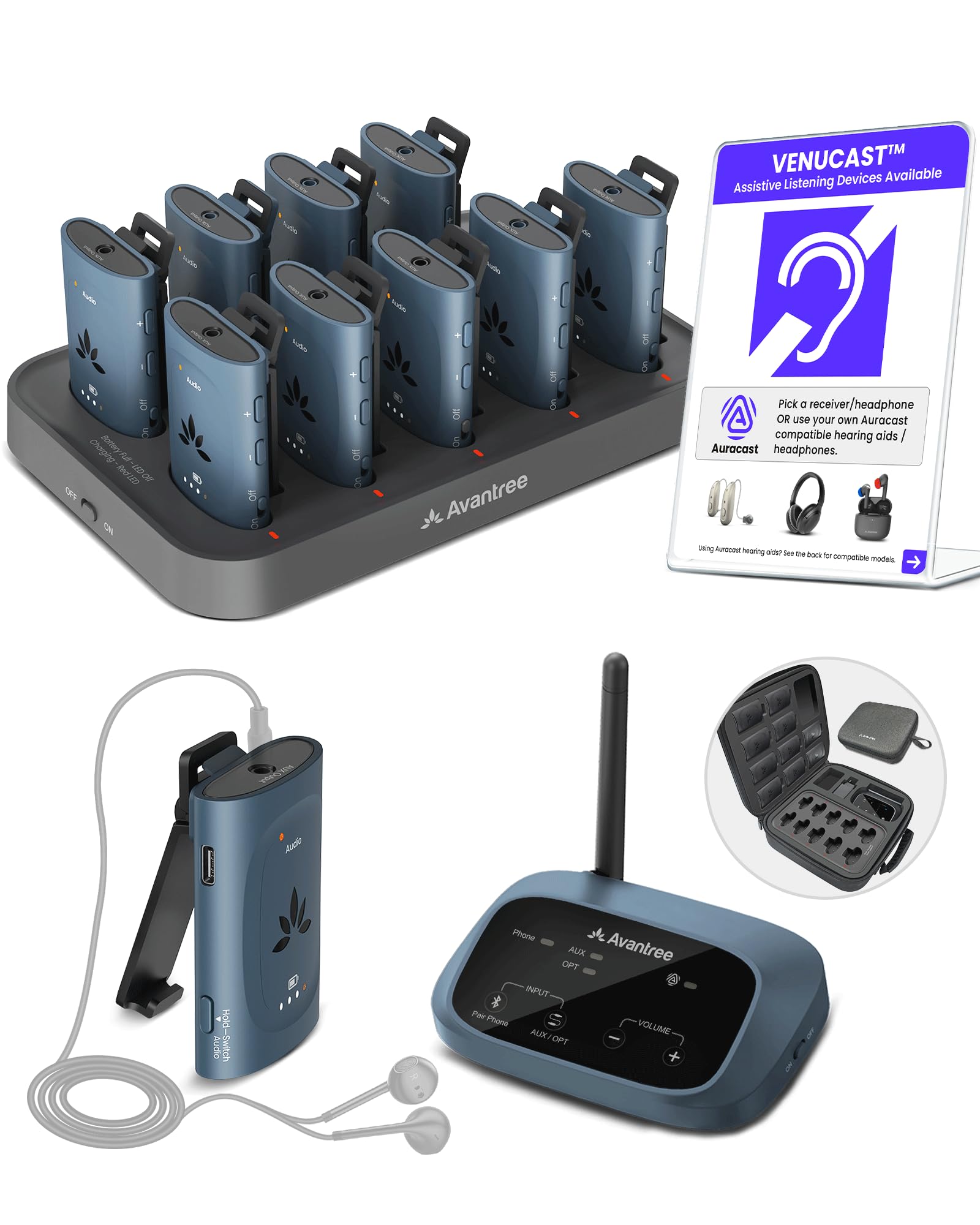 Avantree AuraPlex MX - Sistema di Ascolto Assistito Auracast