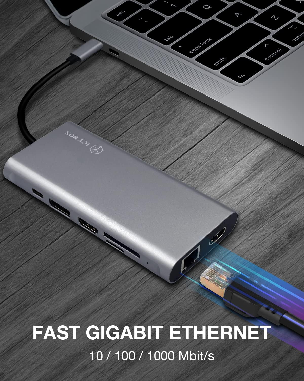 Icy Box Docking Station USB-C 12-in-1 100W - immagine 3