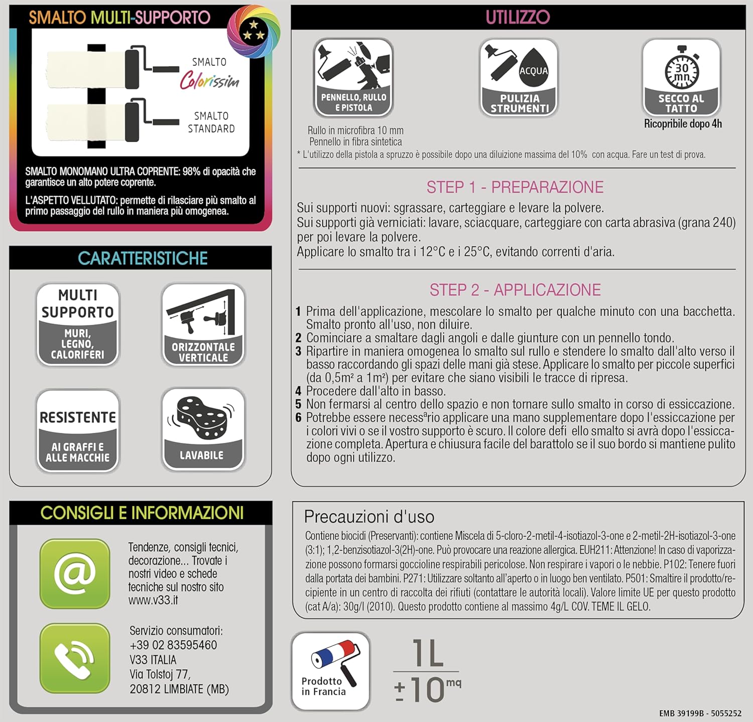 V33 Smalto Multisupporto Colorissim - immagine 2