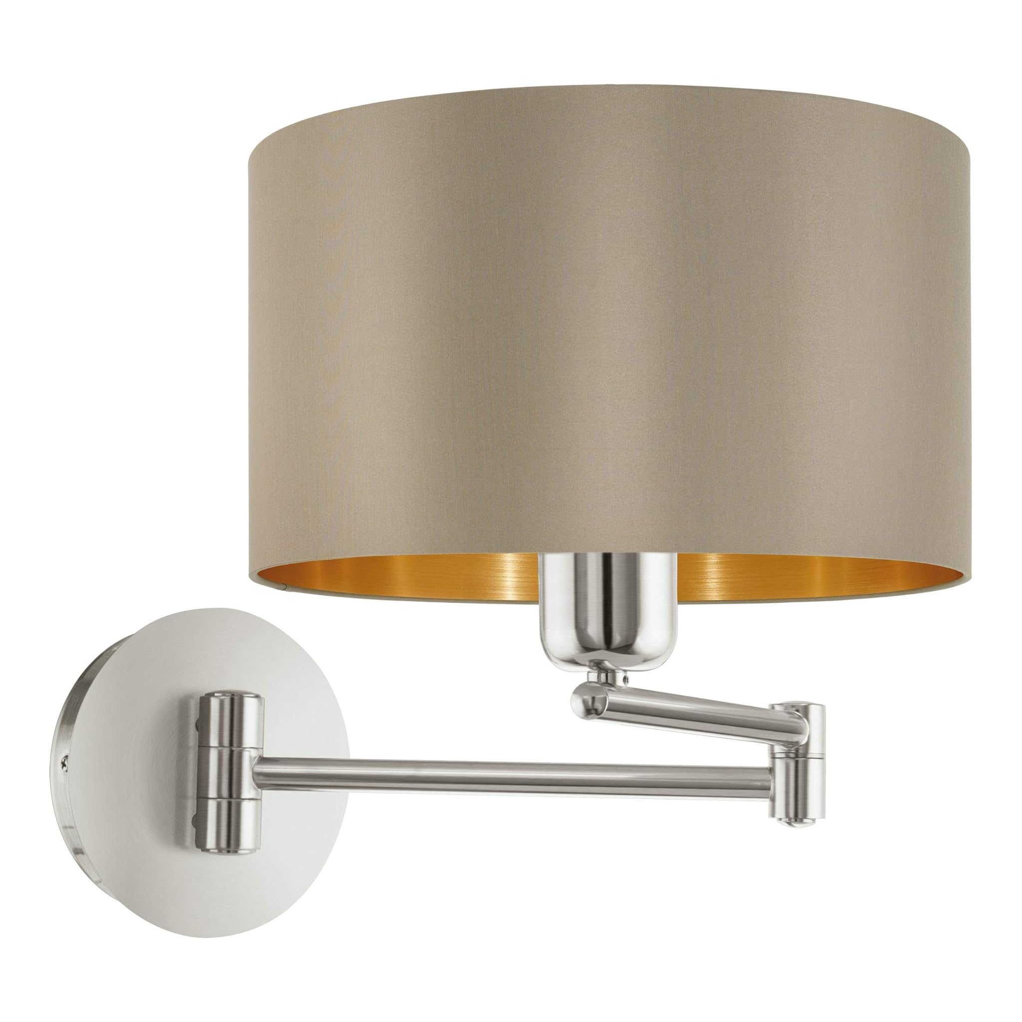 Eglo Maserlo Lampada da Parete in Tessuto Nichel Opaco