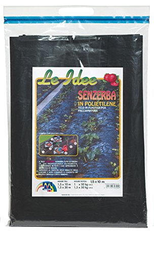 Maniver Senzerba - Tela per pacciamatura in polietilene 1.5 x 30 mt | Velz