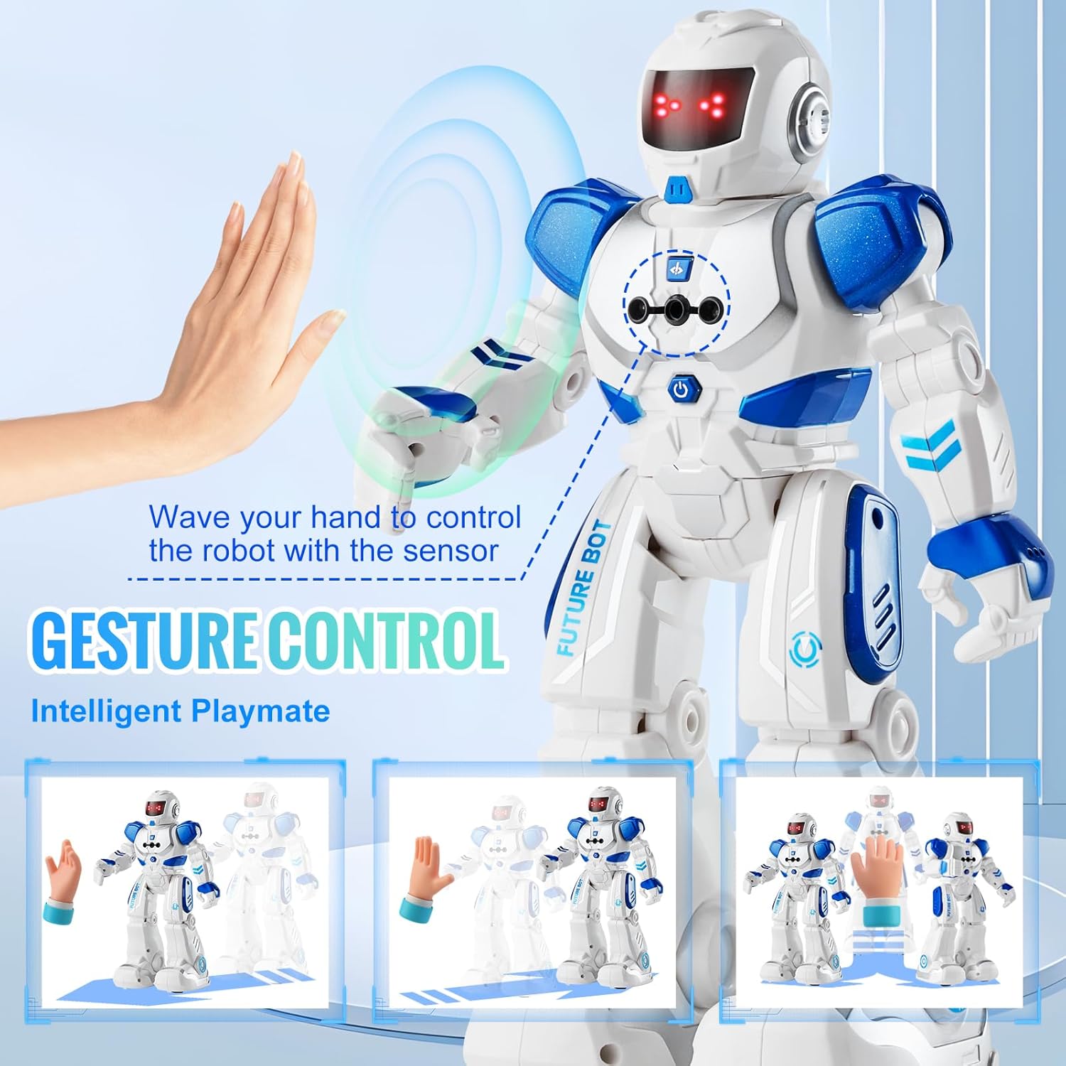 VEVOR Robot Giocattolo per Bambini, Telecomando Programmabile, Robot Intelligente RC, Funzioni Camminata, Canto, Danza, Interattivo, Gesti, Robot Giocattolo Controllo Remoto Programmabile per Bambini - immagine 4