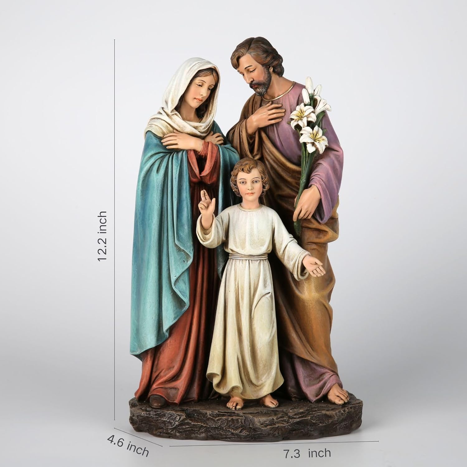 Statua Cattolica Sacra Famiglia BC - Decorazione Interni - immagine 5