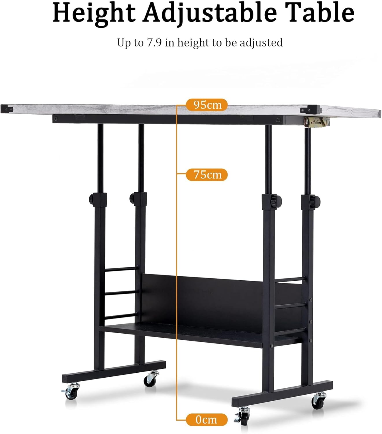 Becko Us Jigsaw Puzzle Table per 1500 Pezzi, Grigio - immagine 5