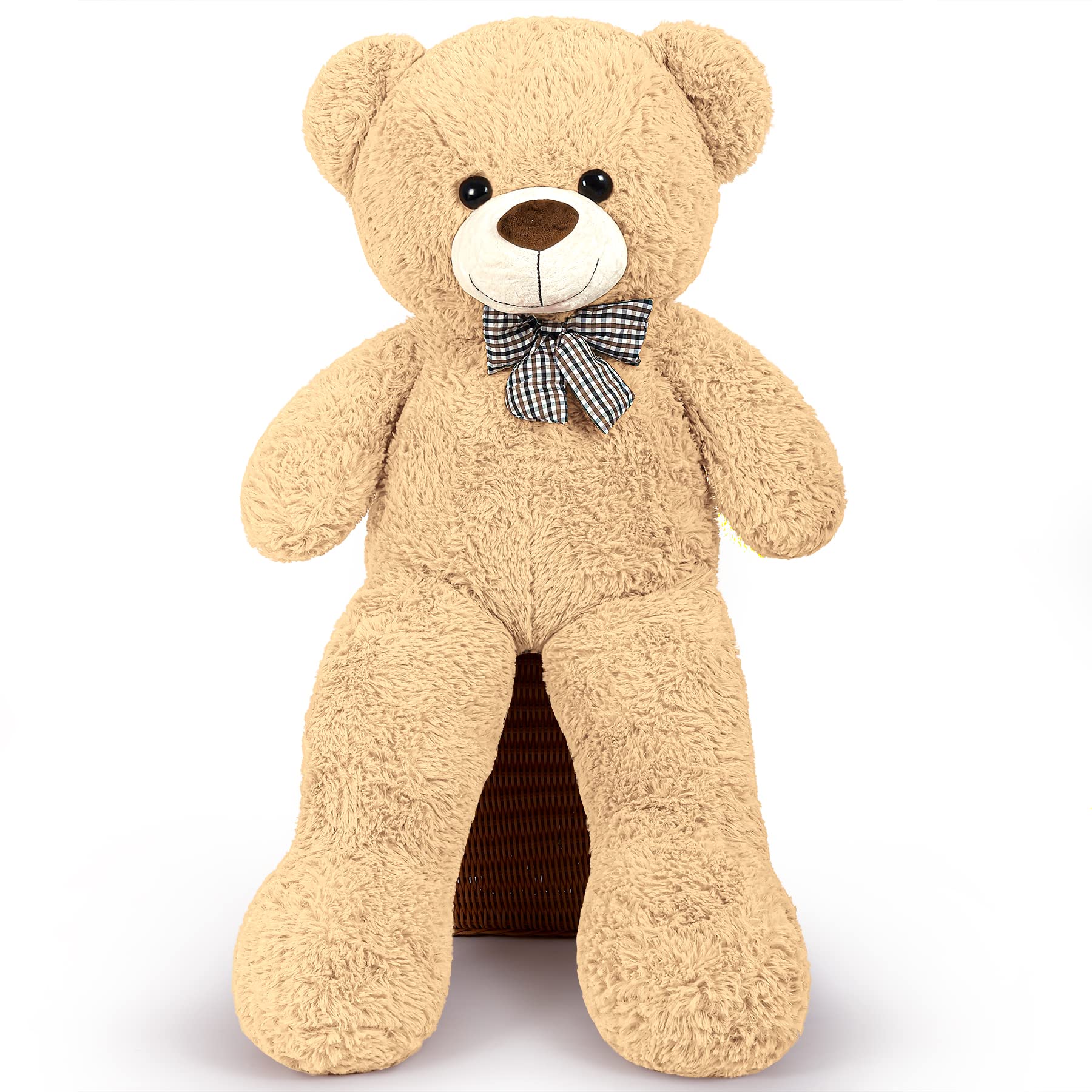 SNOWOLF Orsacchiotto Gigante di Peluche 120 cm, Marrone Chiaro