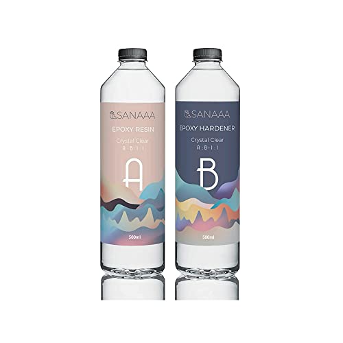 Resina Epossidica 1000gr Dura Trasparente Artigianale 1:1