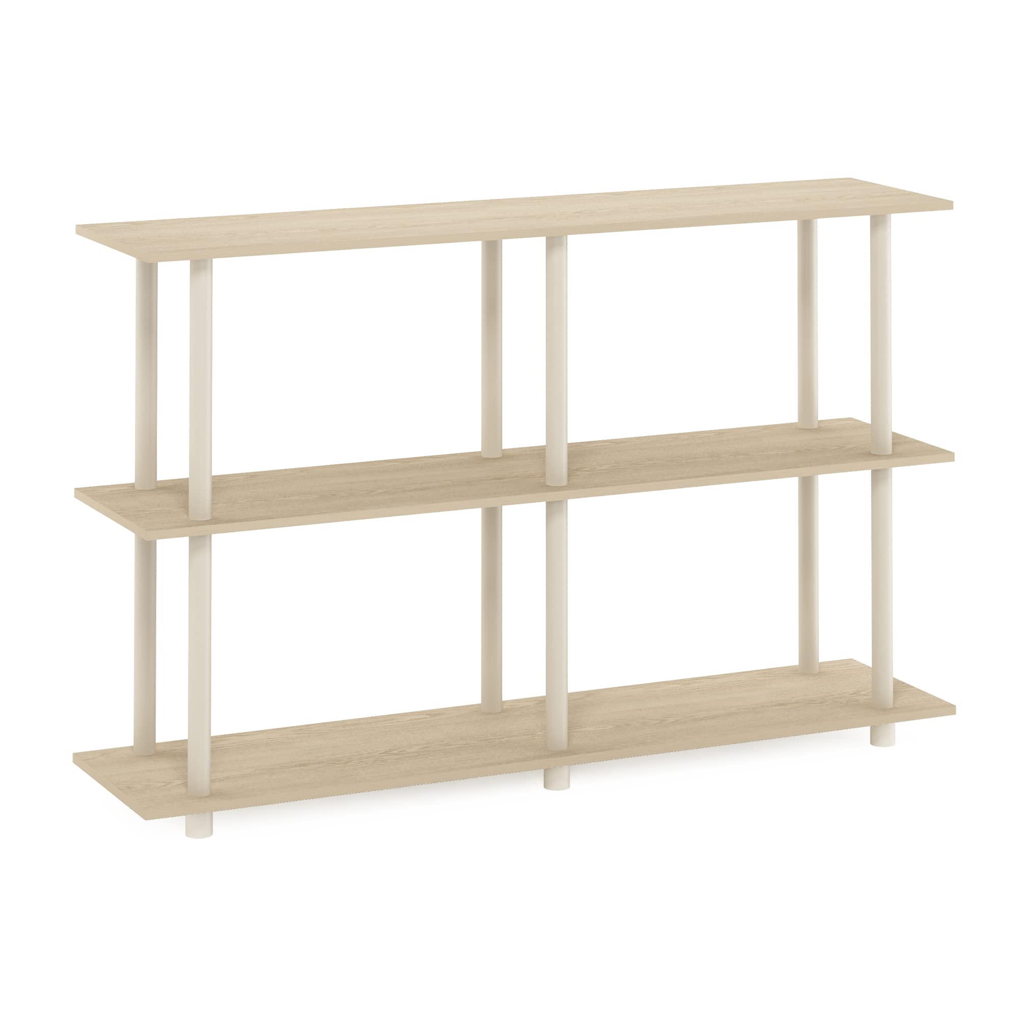 Furinno Turn-N-Tube Espositore 3 Livelli, Bauhaus Quercia/Beige