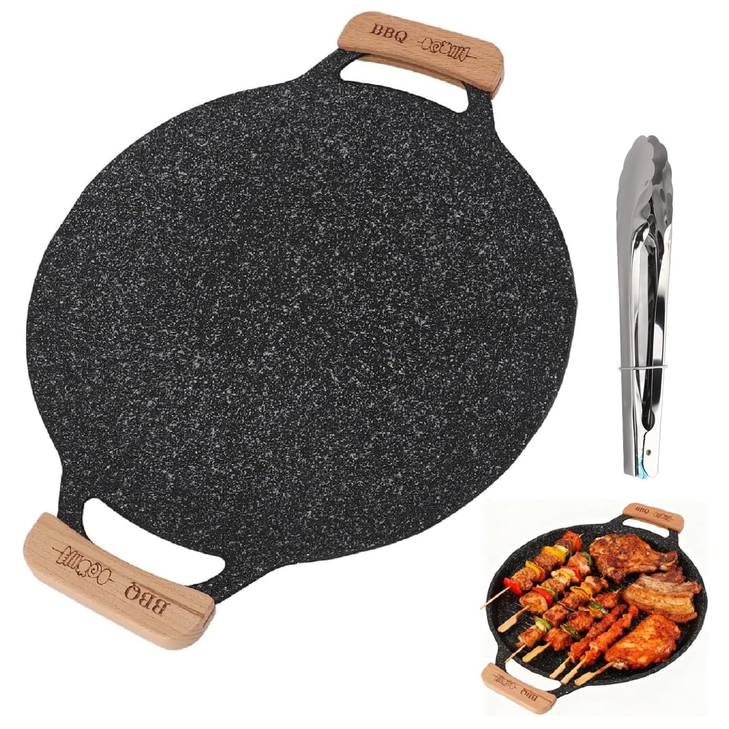 Tissting Padella Barbecue Coreana 38 cm, Antiaderente