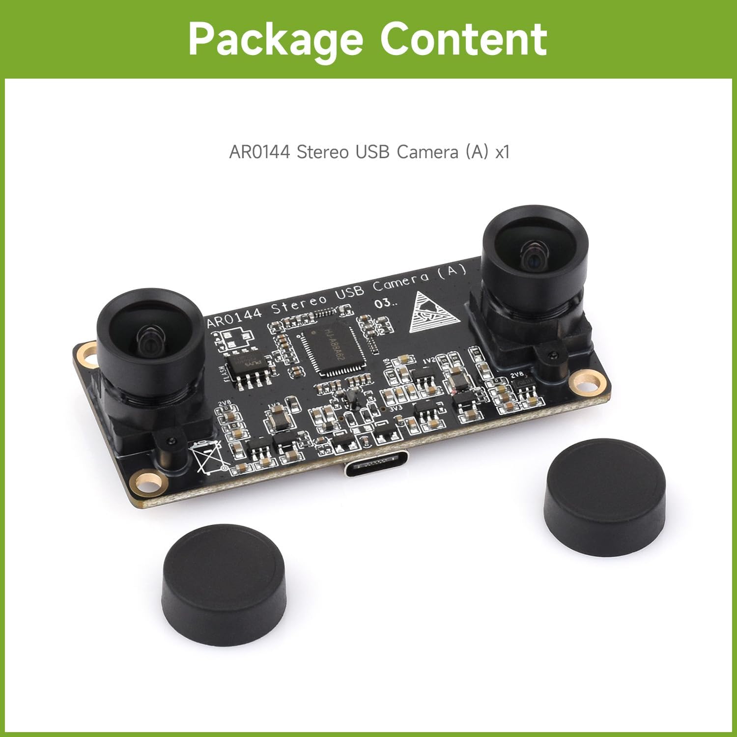 Waveshare AR0144 2MP Stereo USB Camera Module | Velz