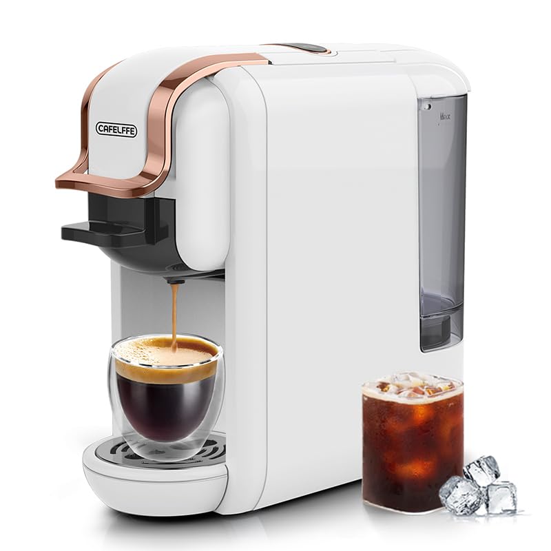 Cafelffe Macchina da Caffè 4 in 1 MK603, Bianco