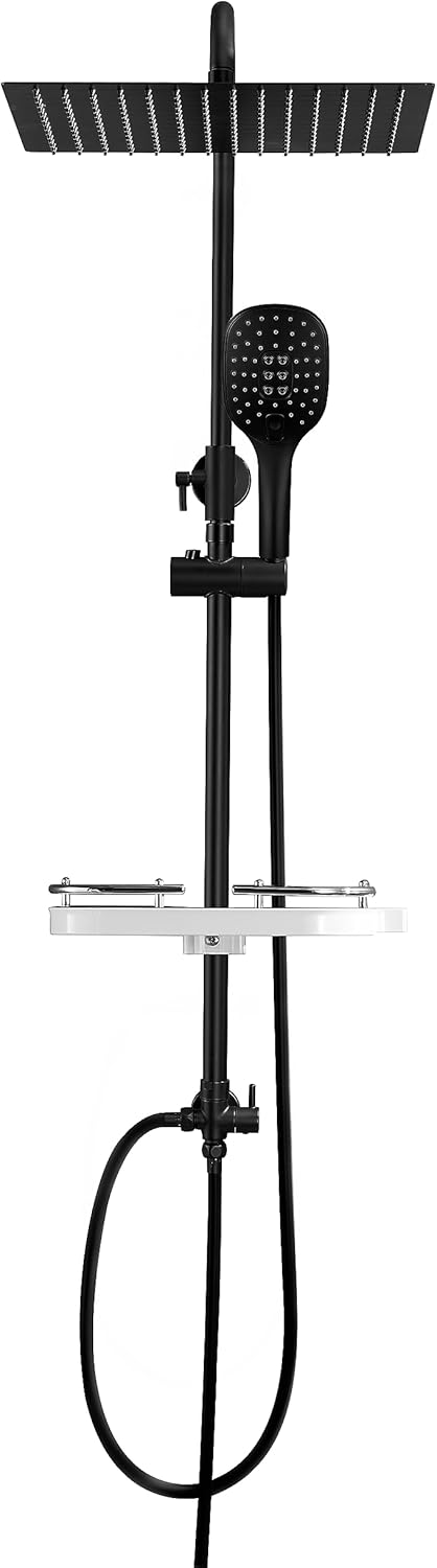 Görbach Colonna Doccia Idromassaggio Nera in INOX 304 - immagine 1