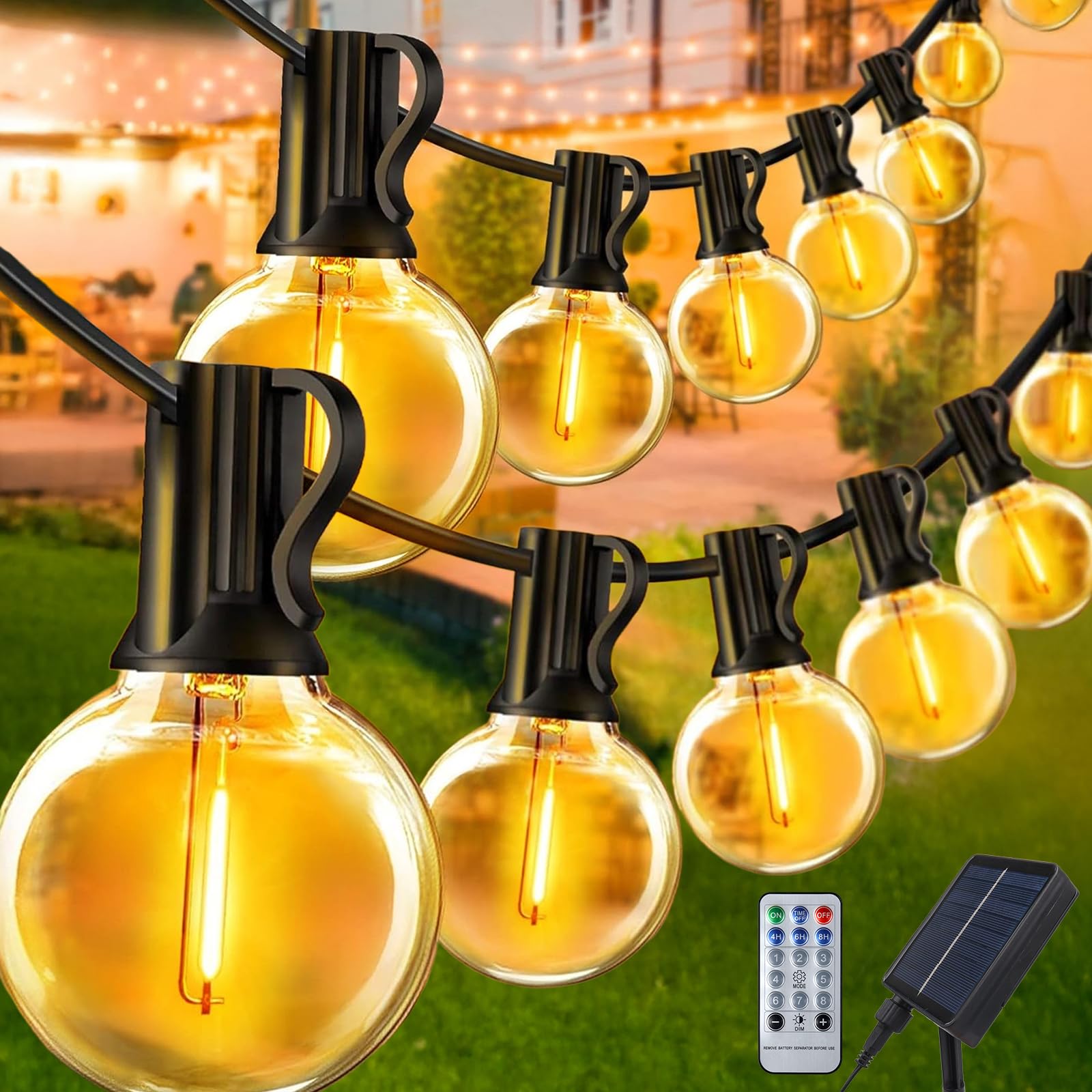 JIMACRO G40 Luci Esterno Solare 12M con Telecomando