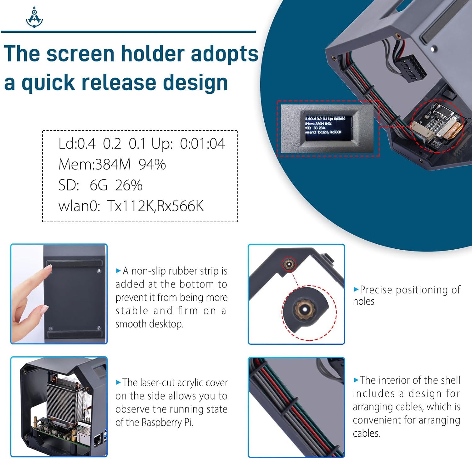 Geeekpi Kit Mini Tower per Raspberry Pi 5 (4GB/8GB) - immagine 7