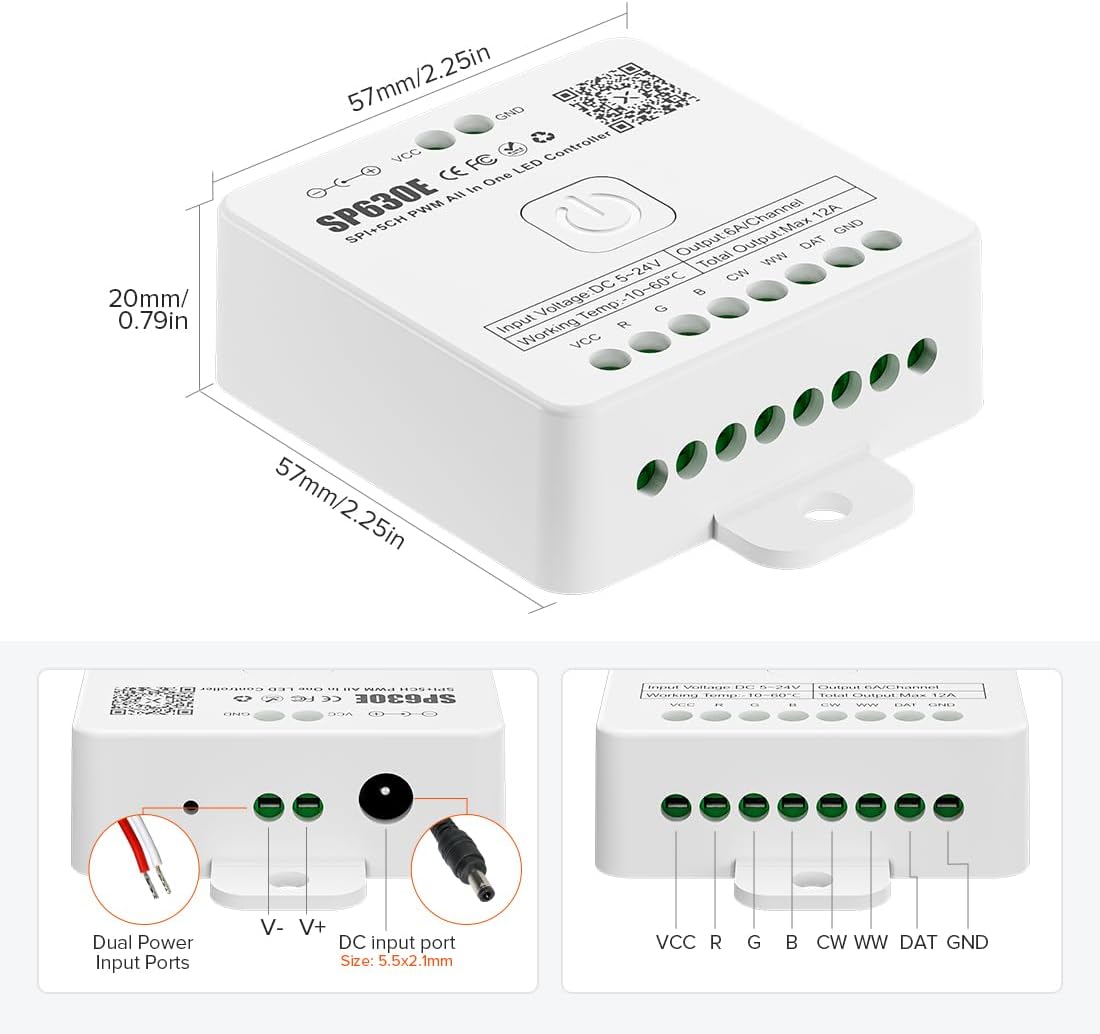 Btf-lighting Kit Controllo Striscia LED 4 Zone 2.4GHz RF - immagine 4