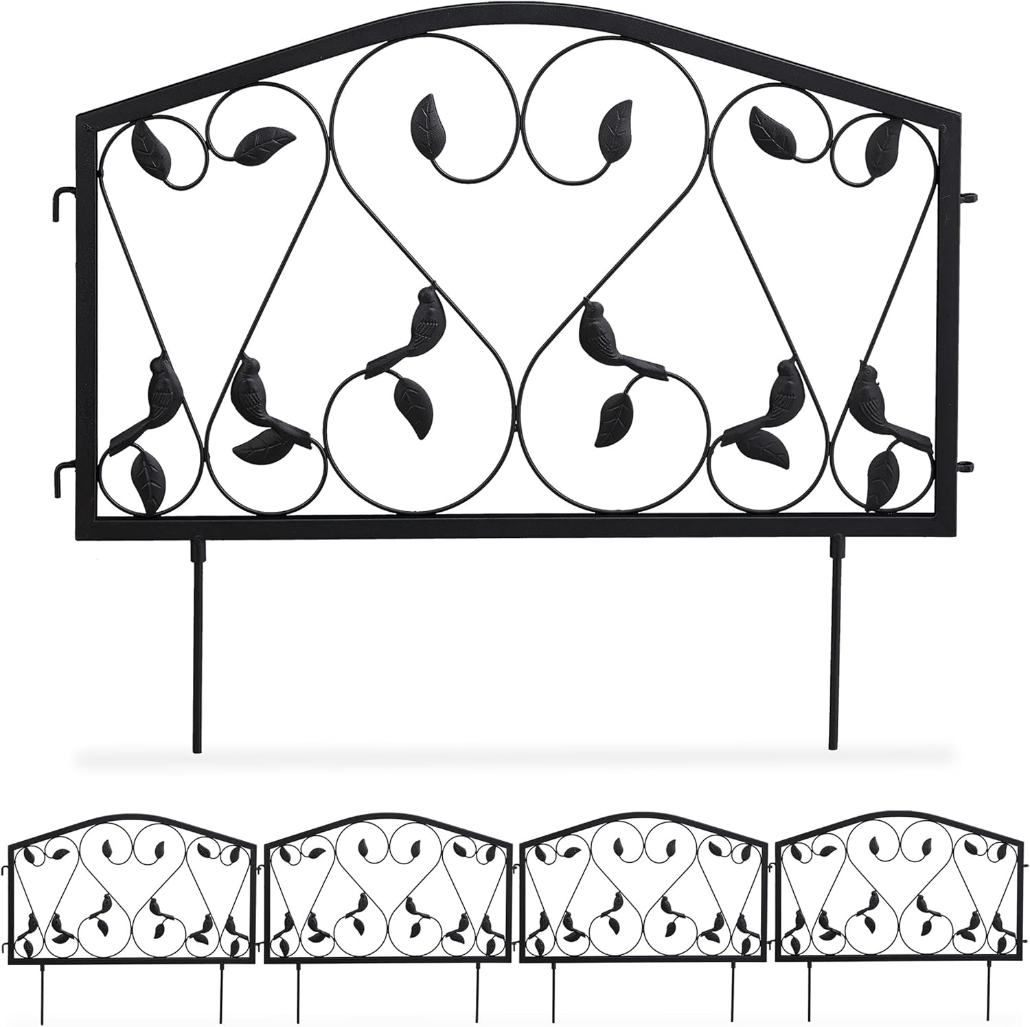 Relaxdays Recinzione da Giardino - Set 4 Pareti