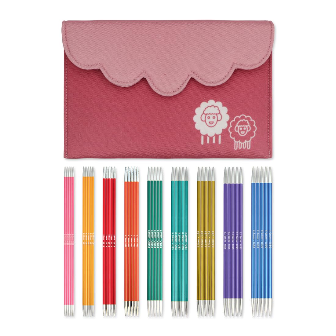 Knitpro Set Ferri da Maglia Zing Doppia Punta 9x15cm