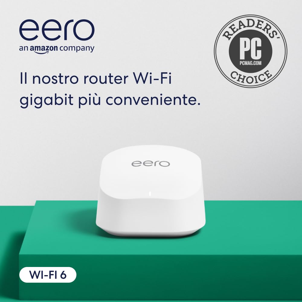 eero 6+ - Router Wi-Fi Mesh 140 m² (Confezione da 1) - immagine 1