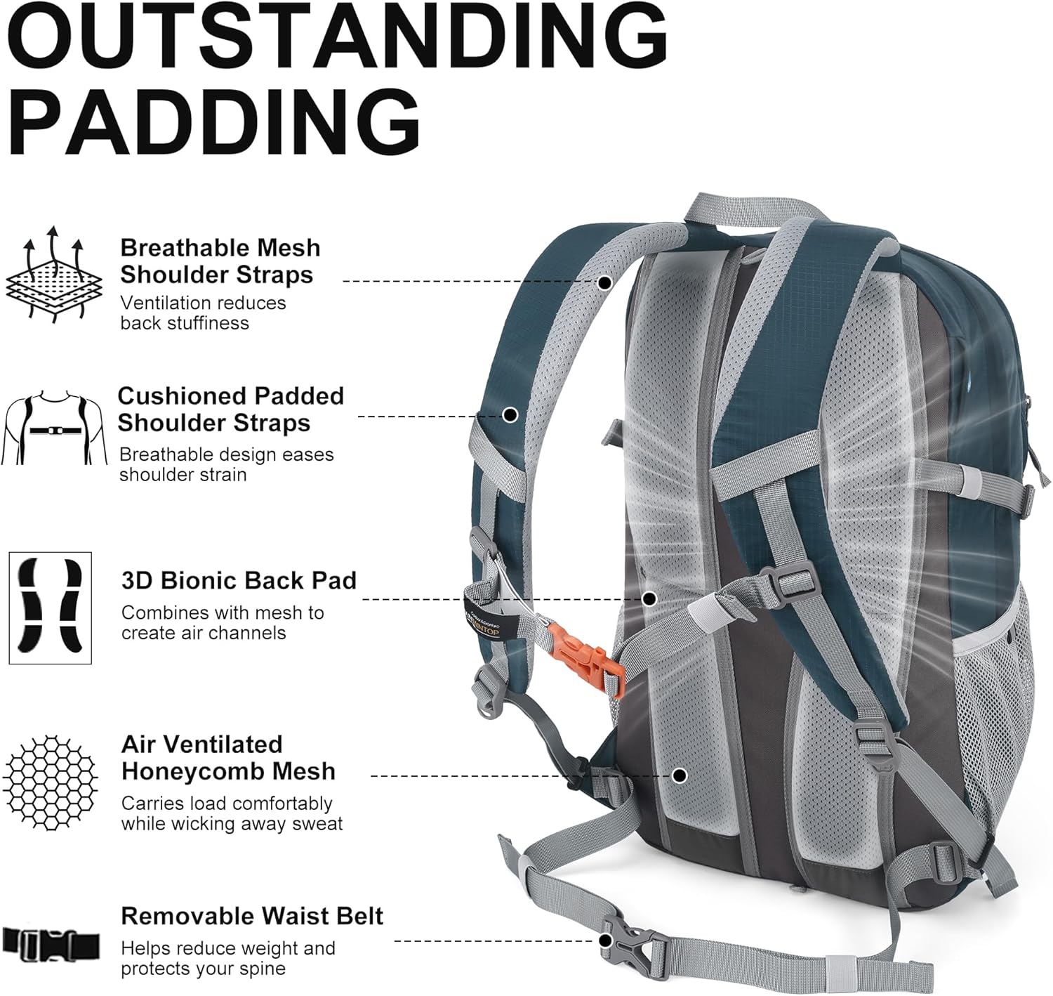 MOUNTAINTOP Zaino da Trekking 25L - immagine 5