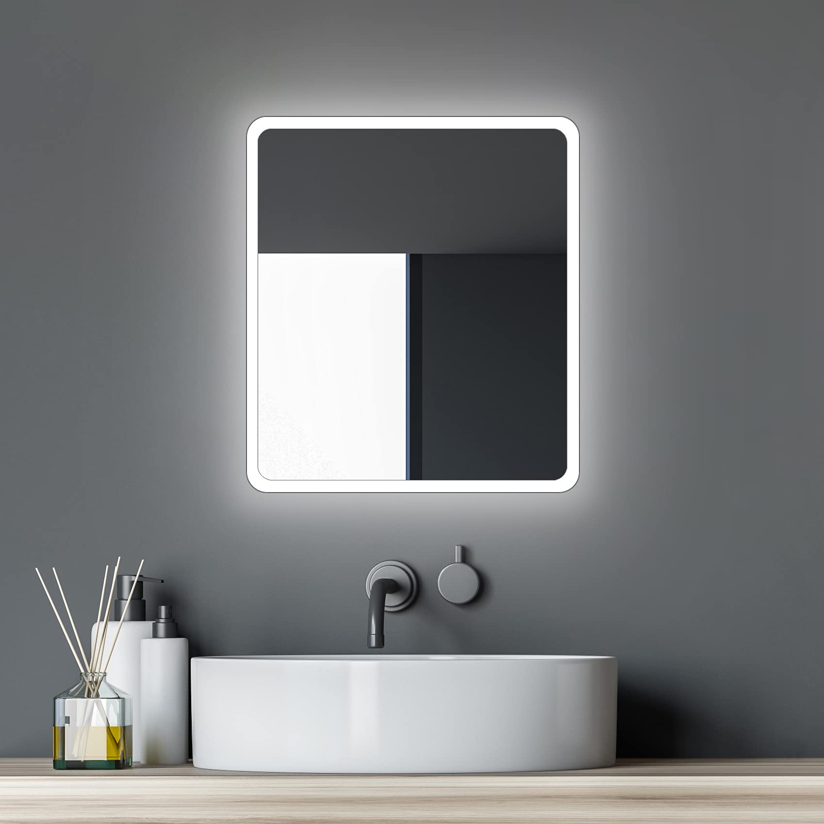 Talos Specchio da Bagno Illuminato Moon 40x45 cm